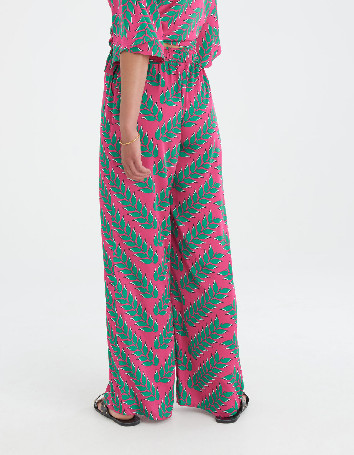 Bedruckte Wide Leg Hose Eksept