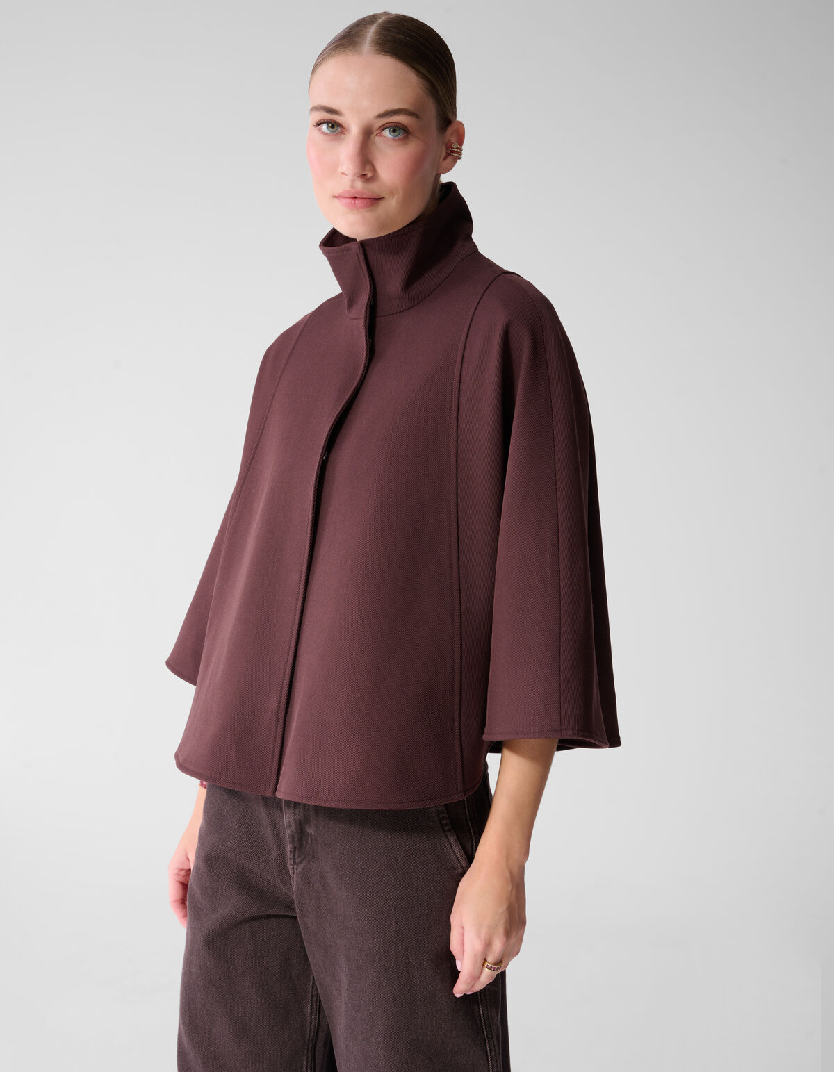 Gewebte Cape Dunkelrot By Mieke SHOEBY WOMEN