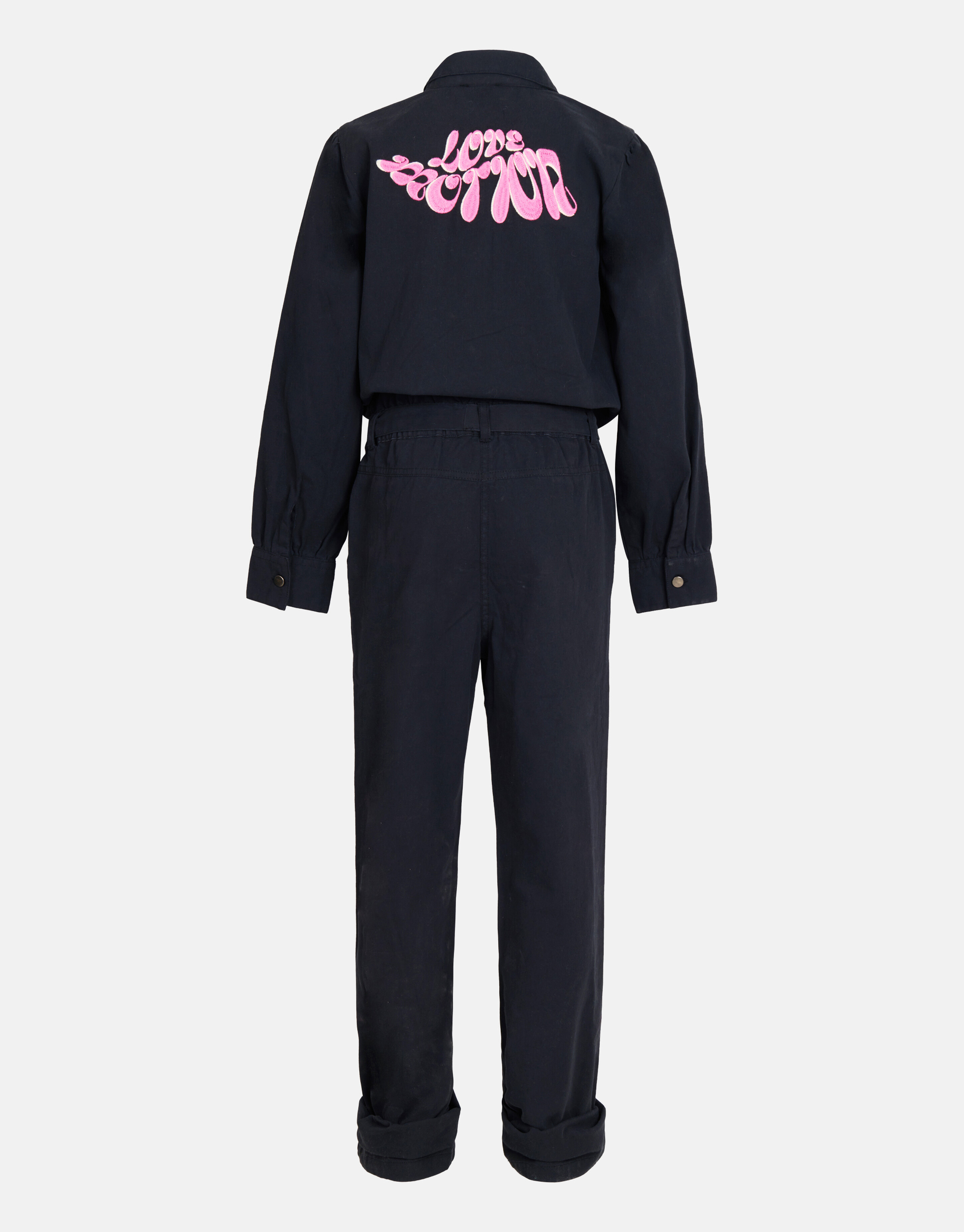 Bestickter Jumpsuit Dunkelgrau SHOEBY GIRLS
