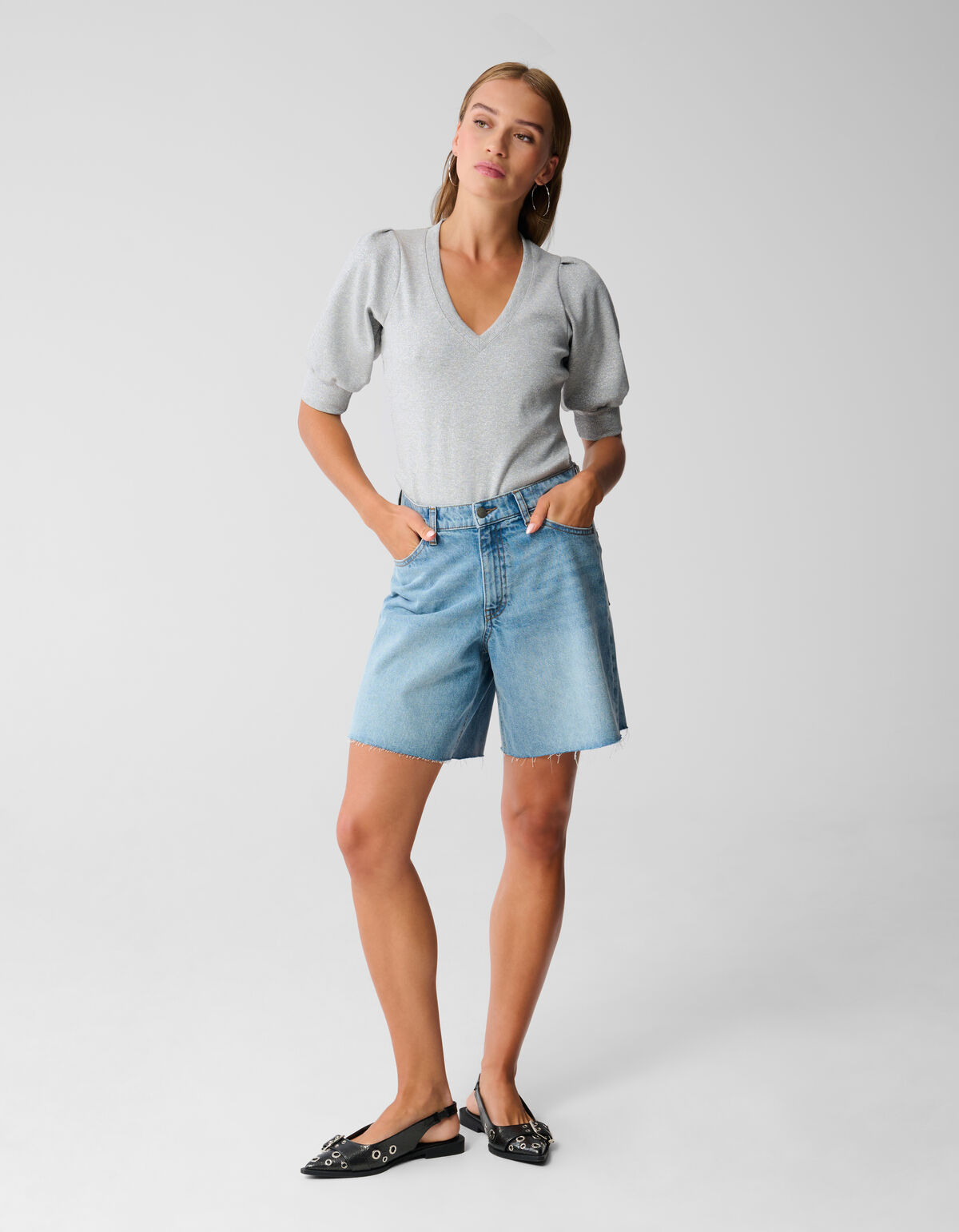 Bermuda Denim Short Mediumstone SHOEBY WOMEN
