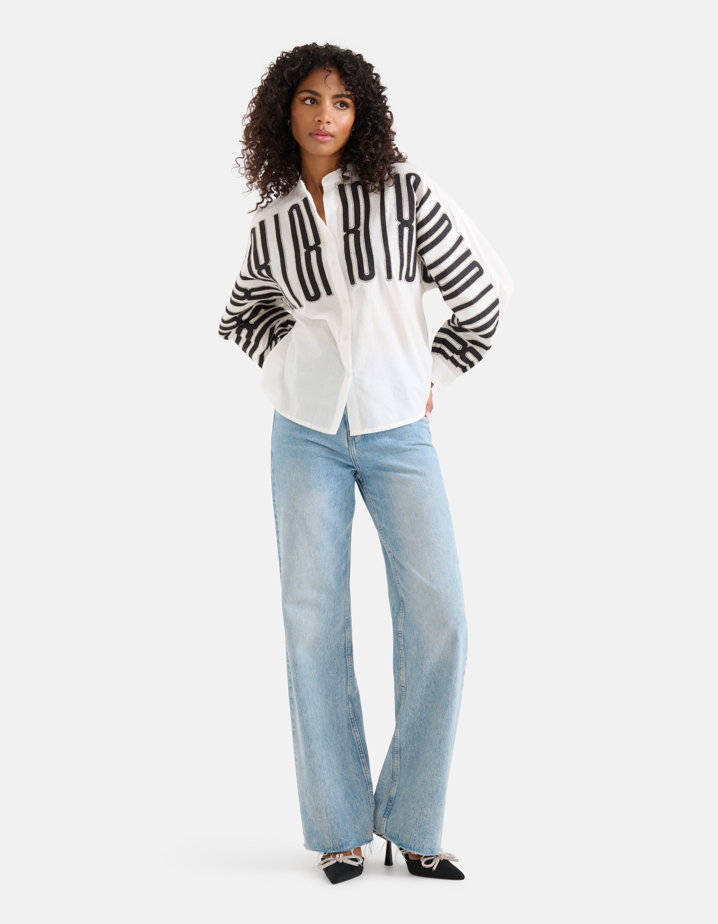 Patch-Bluse Weiß SHOEBY WOMEN