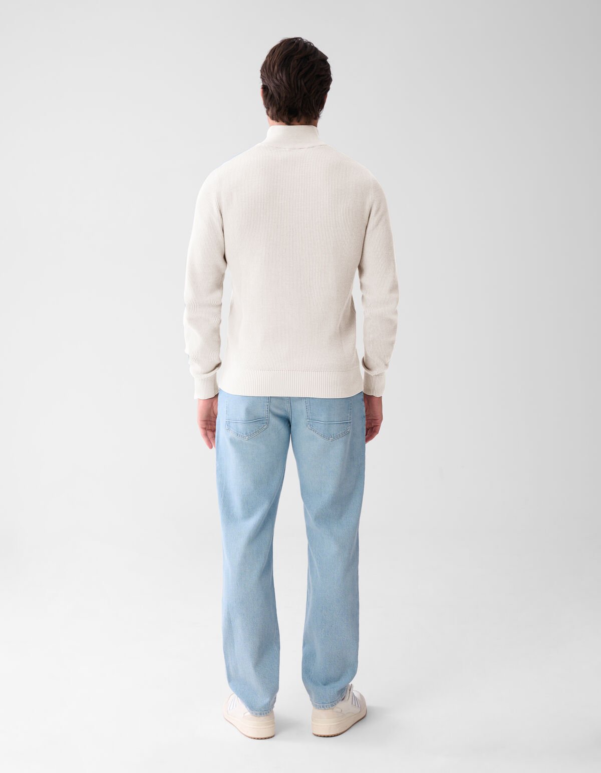 Zipper Trui Gebroken Wit SHOEBY MEN