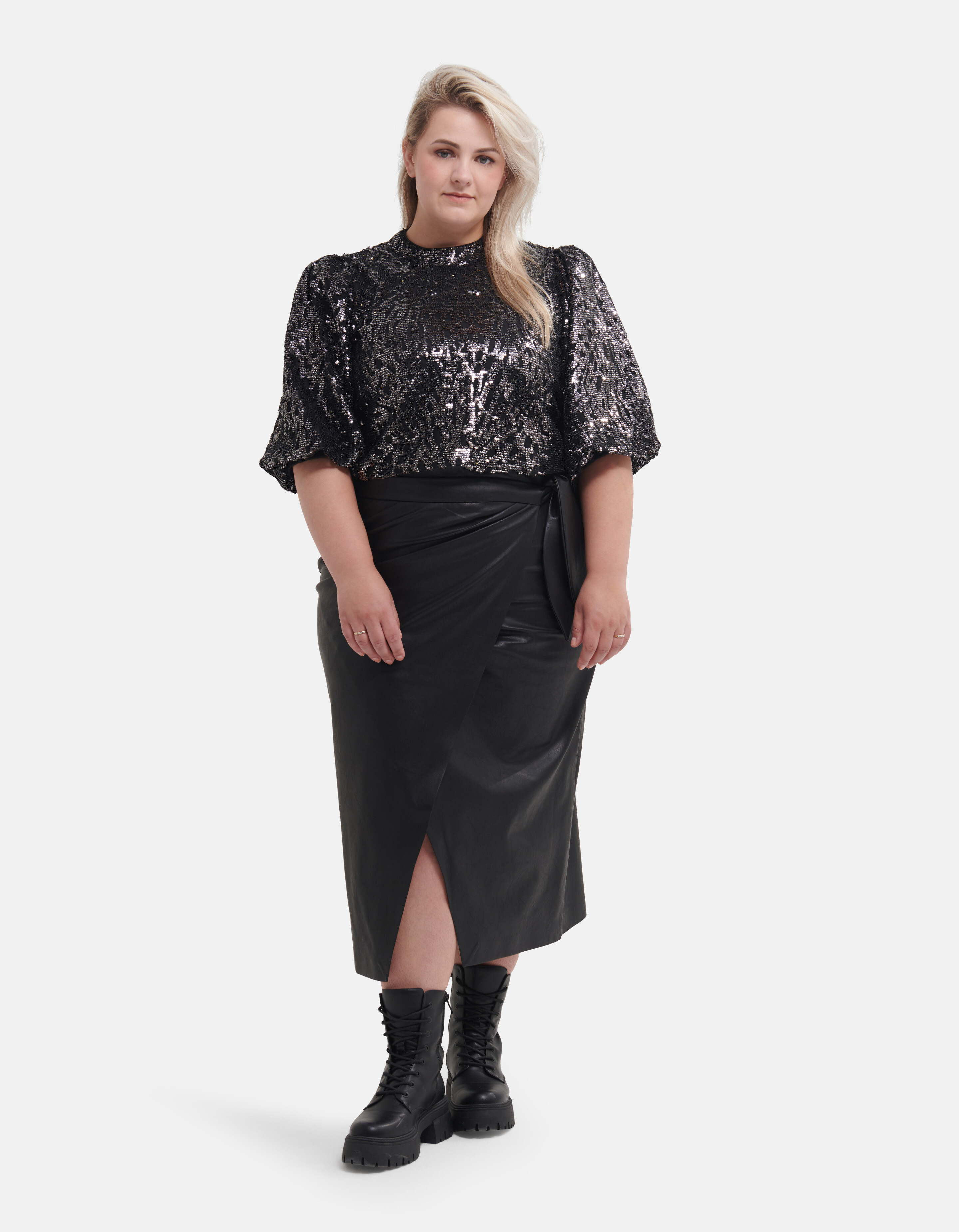 Pailletten-Top Schwarz von Fred SHOEBY WOMEN