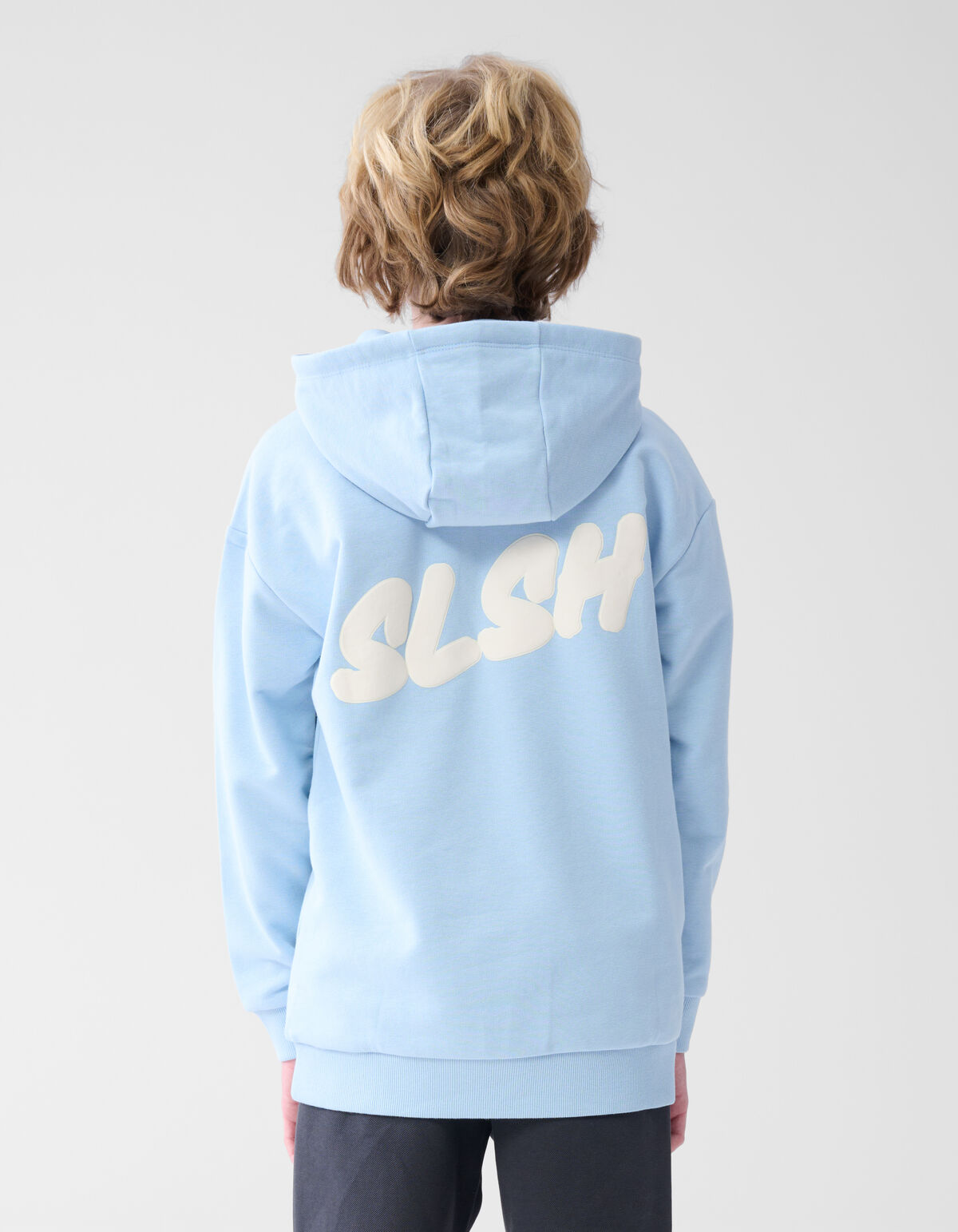 Basic Text Hoodie Hellblau SHOEBY BOYS