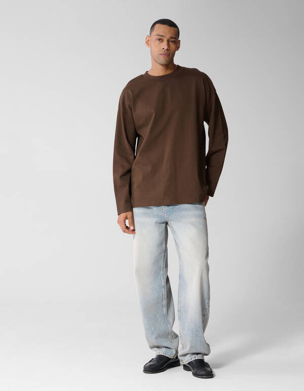 Relaxed Basis Longsleeve Bruin SHOEBY MEN