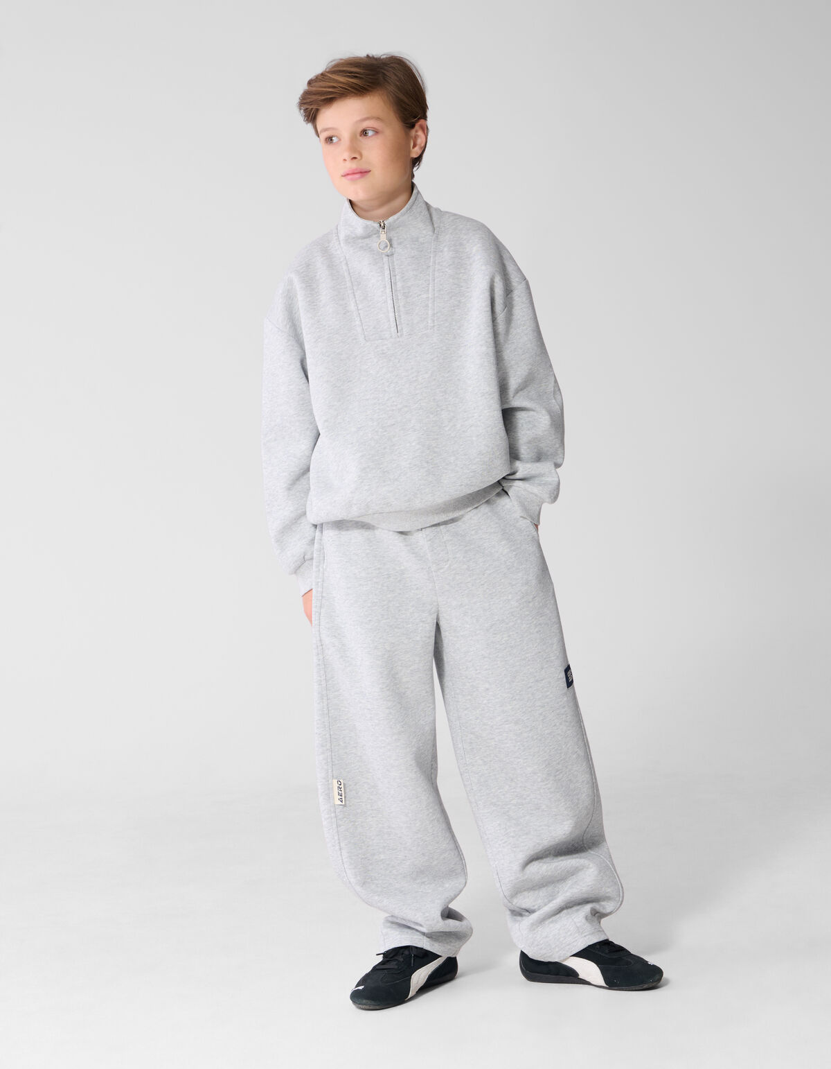 Melange Balloon Fit Hose Hellgrau SHOEBY BOYS