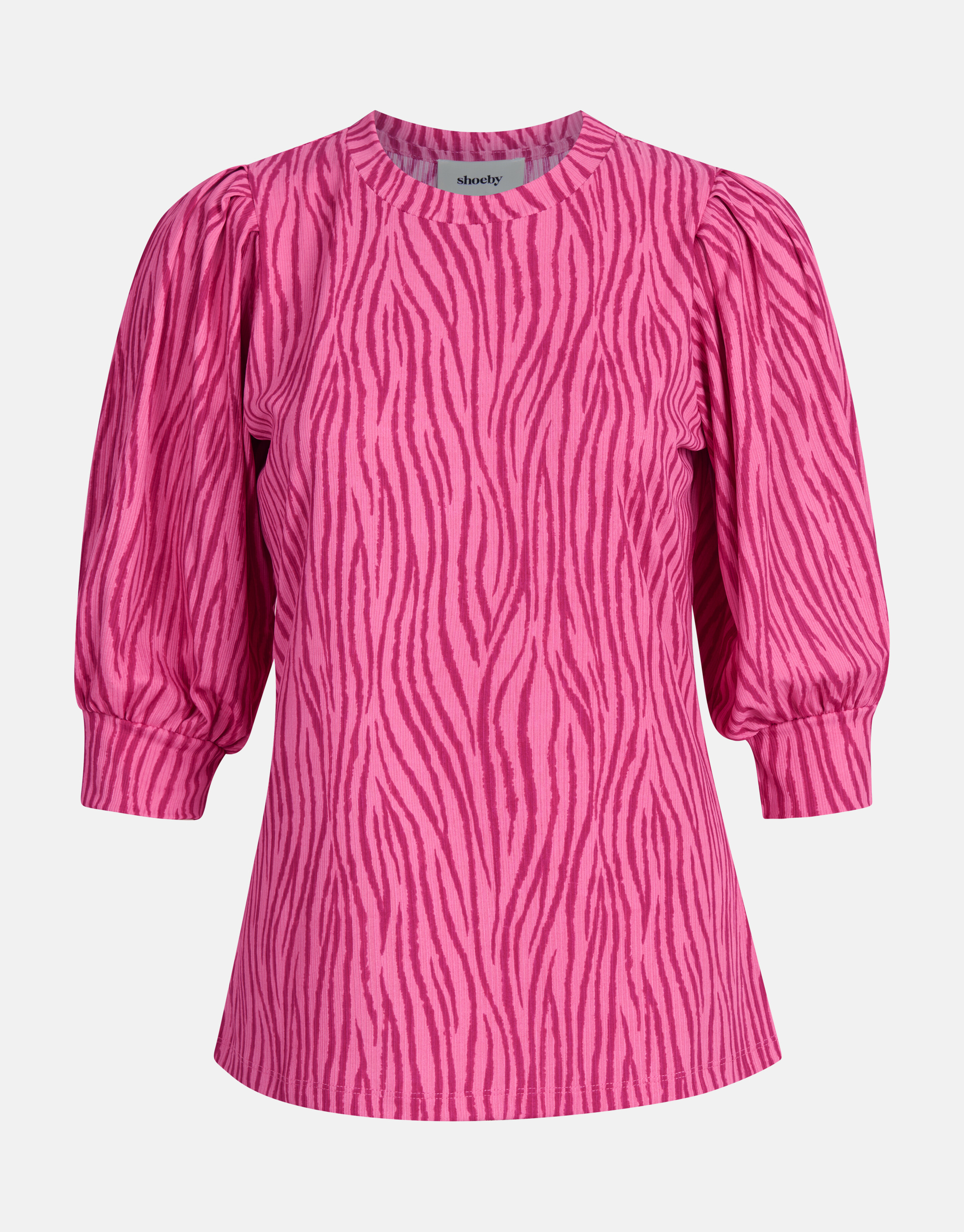 Zebra-Print Rippen-Top Rosa SHOEBY WOMEN