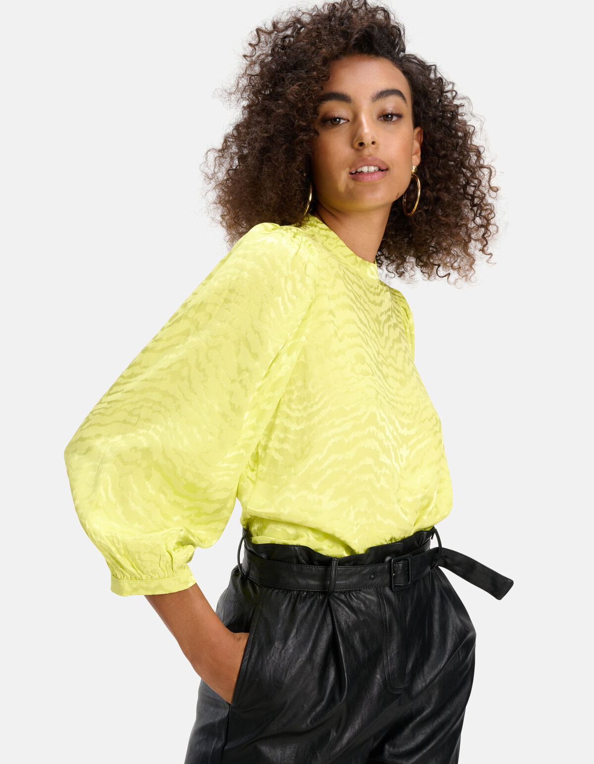 Jacquard Top Lime SHOEBY WOMEN
