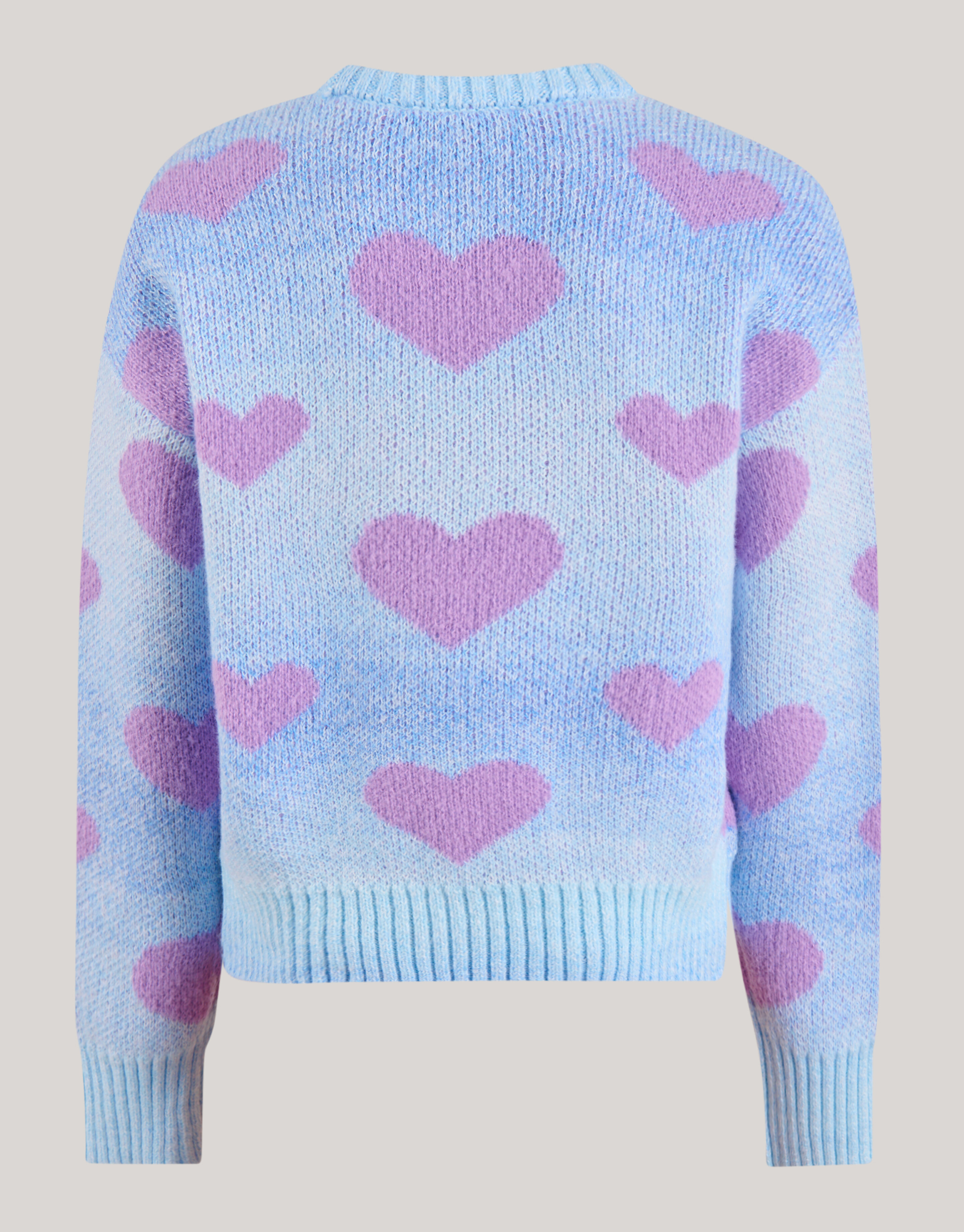Herz bedruckter Degrade Pullover Blau SHOEBY GIRLS