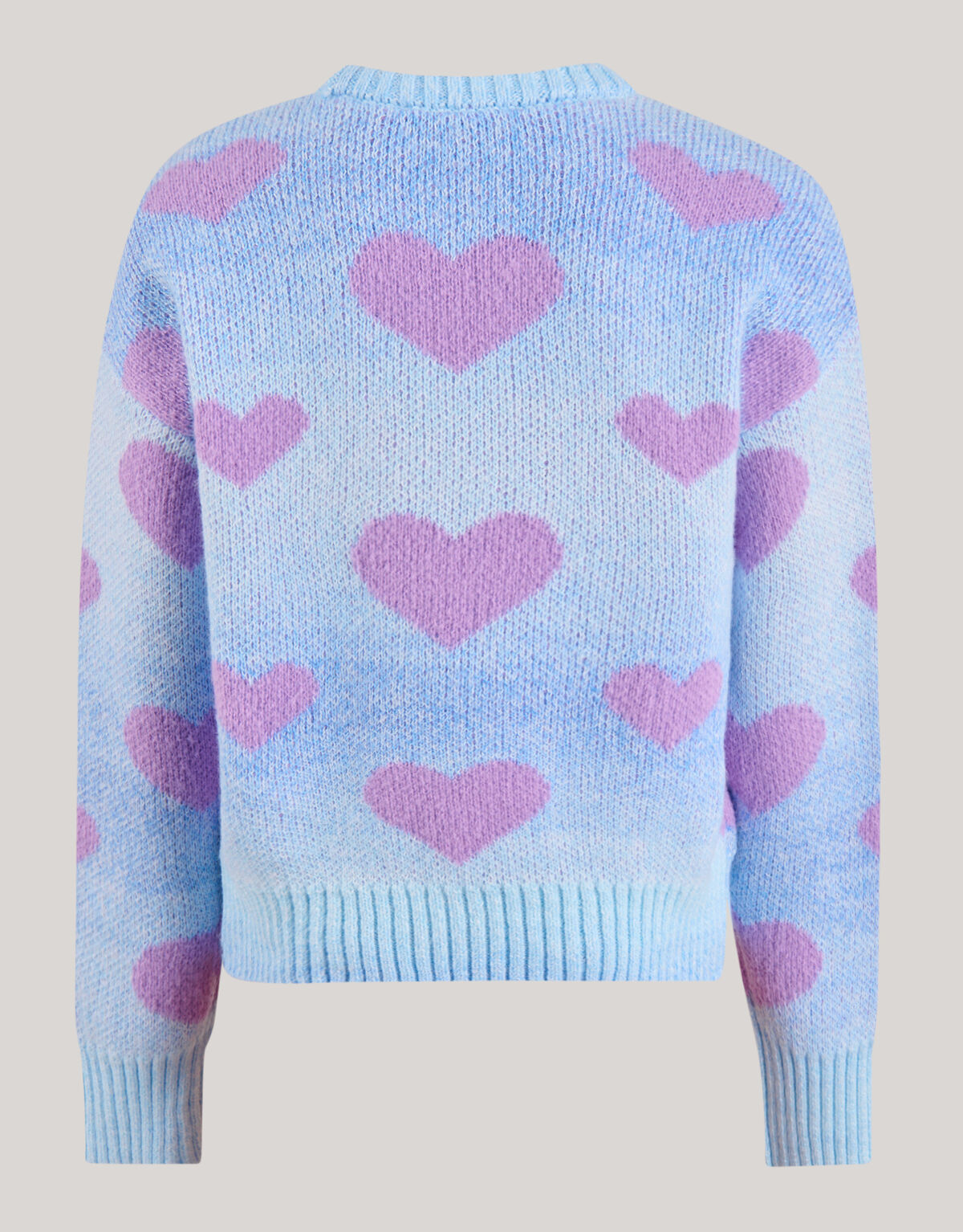 Herz bedruckter Degrade Pullover Blau SHOEBY GIRLS