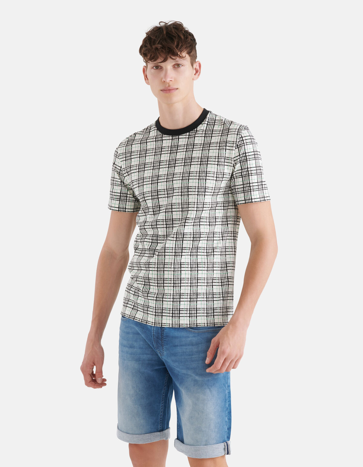 Kariertes T-shirt Off White SHOEBY MEN