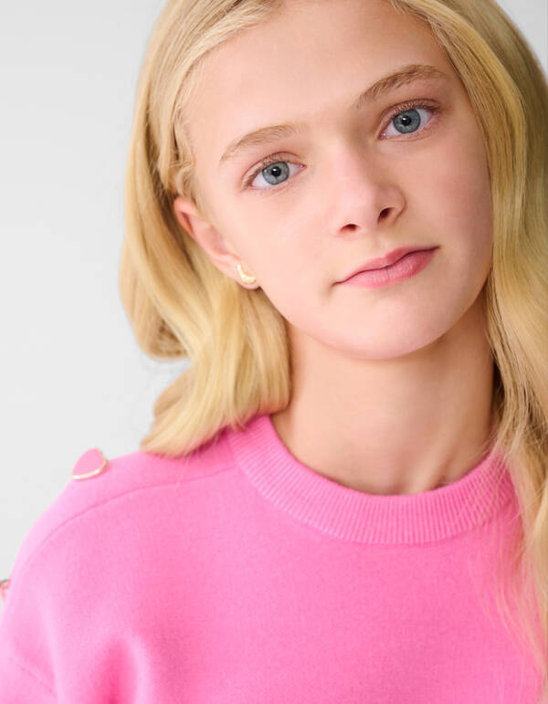 Button Pullover Rosa SHOEBY GIRLS