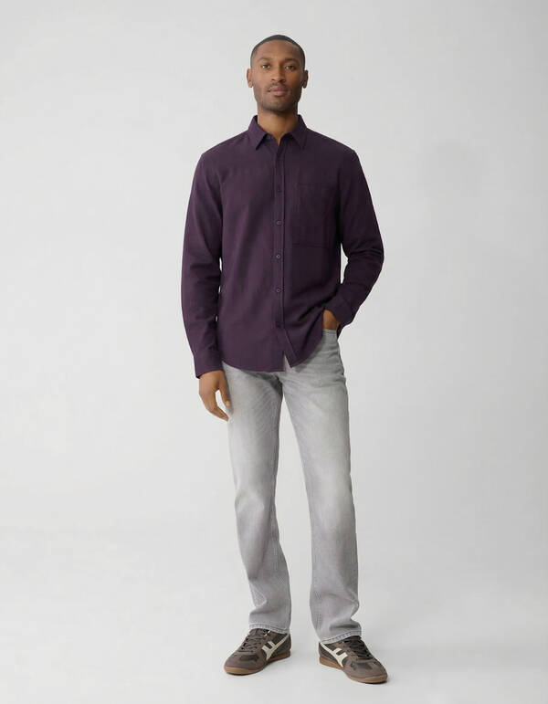 Twillhemd, dunkelrot SHOEBY MEN