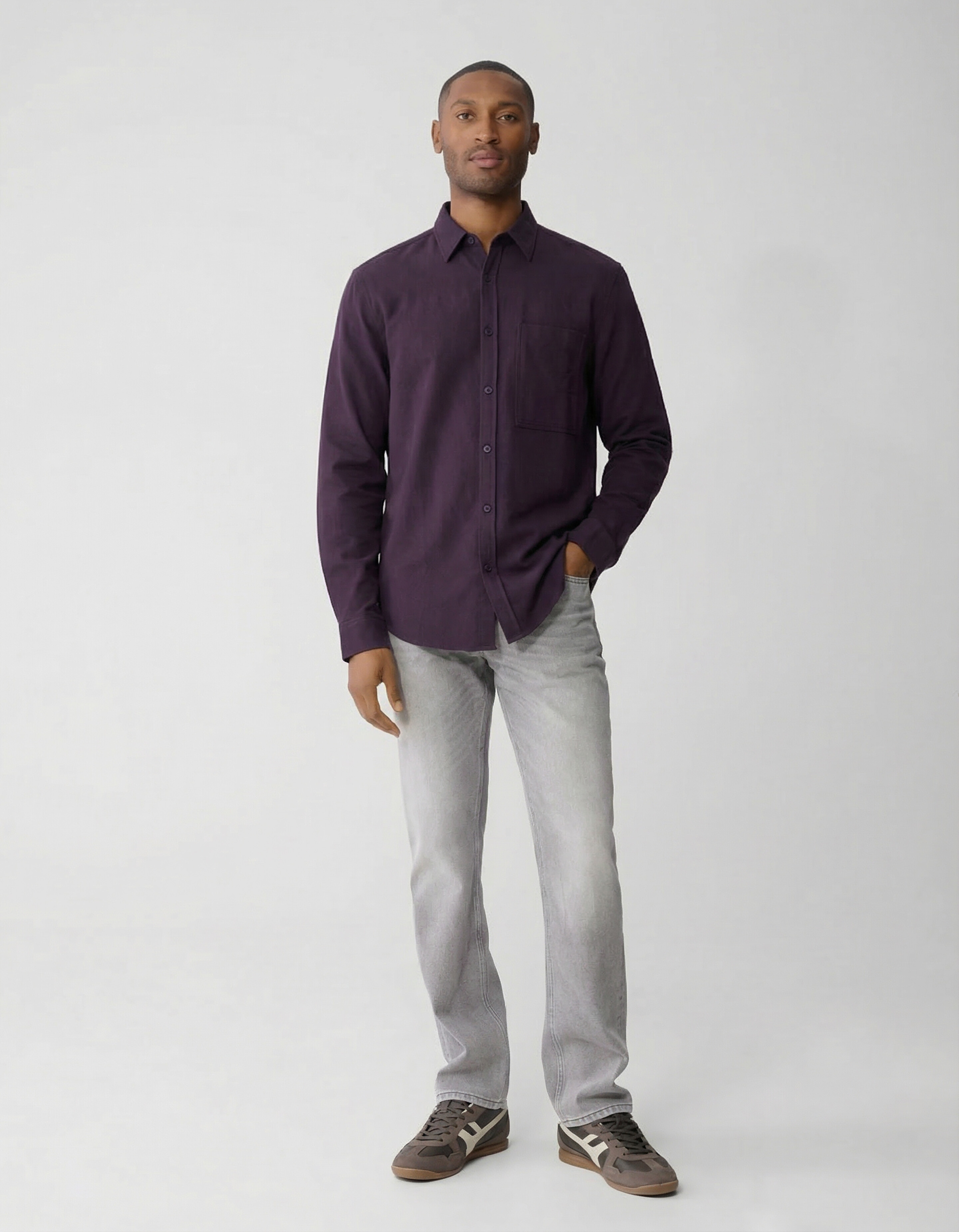 Twillhemd, dunkelrot SHOEBY MEN