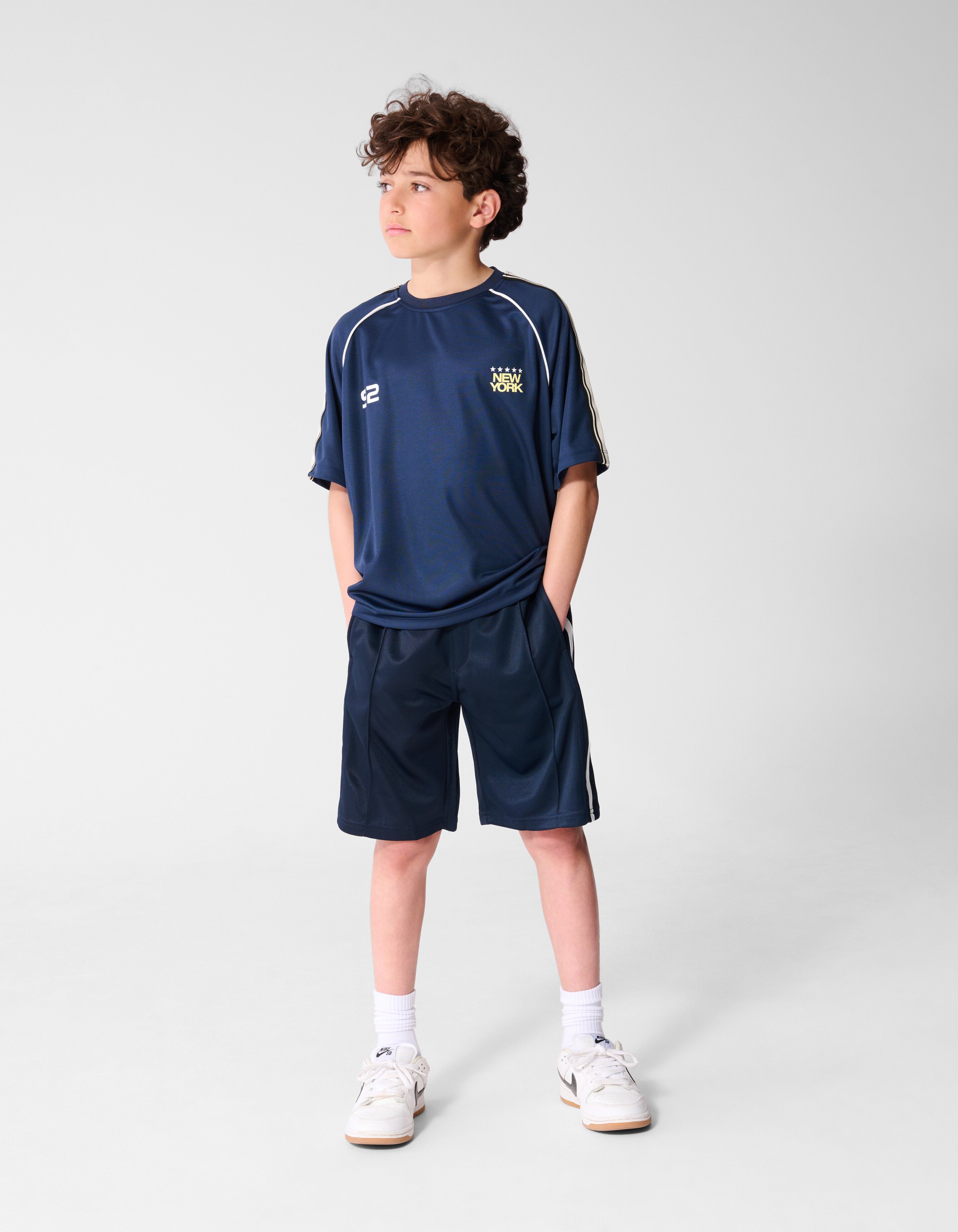 Sporty Tape T-Shirt Dunkelblau SHOEBY BOYS