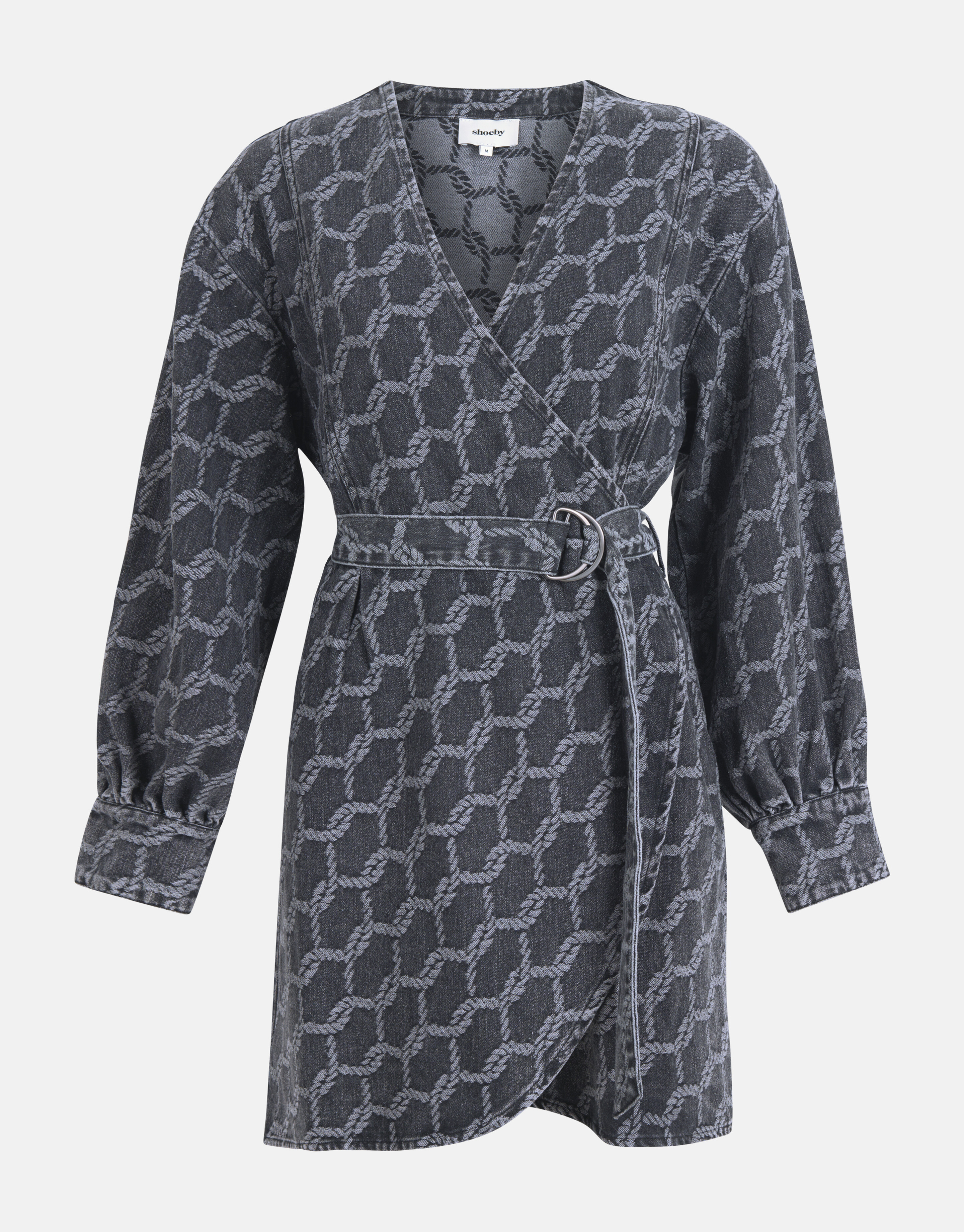 Jacquard-Denim-Kleid Schwarz SHOEBY WOMEN
