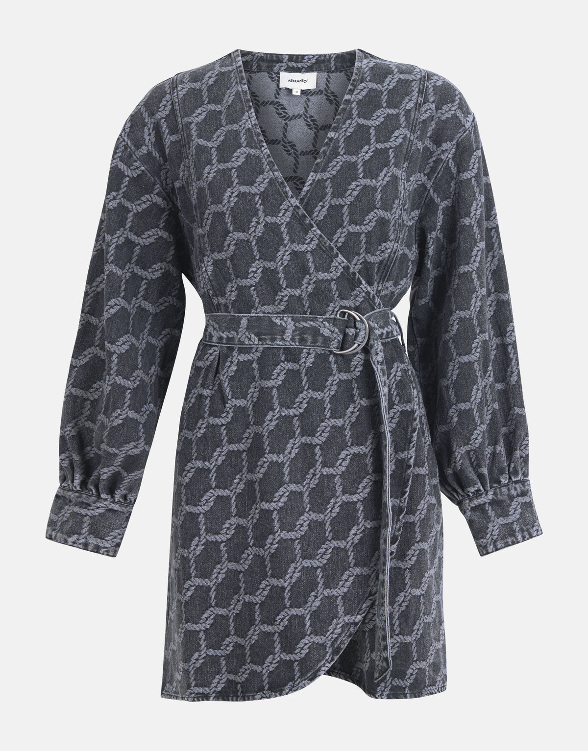 Jacquard-Denim-Kleid Schwarz SHOEBY WOMEN
