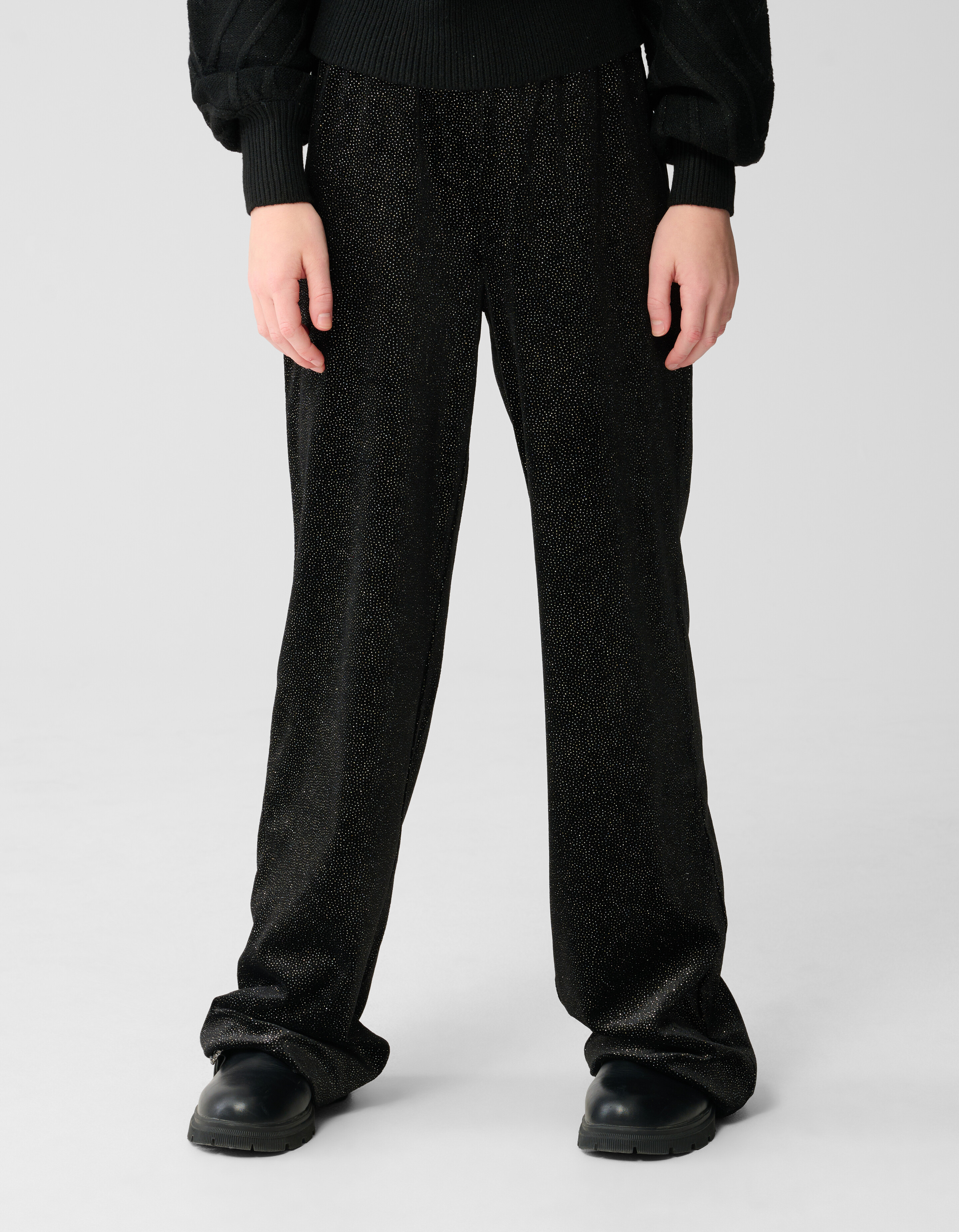 Weite Hose aus Samt in Schwarz SHOEBY GIRLS