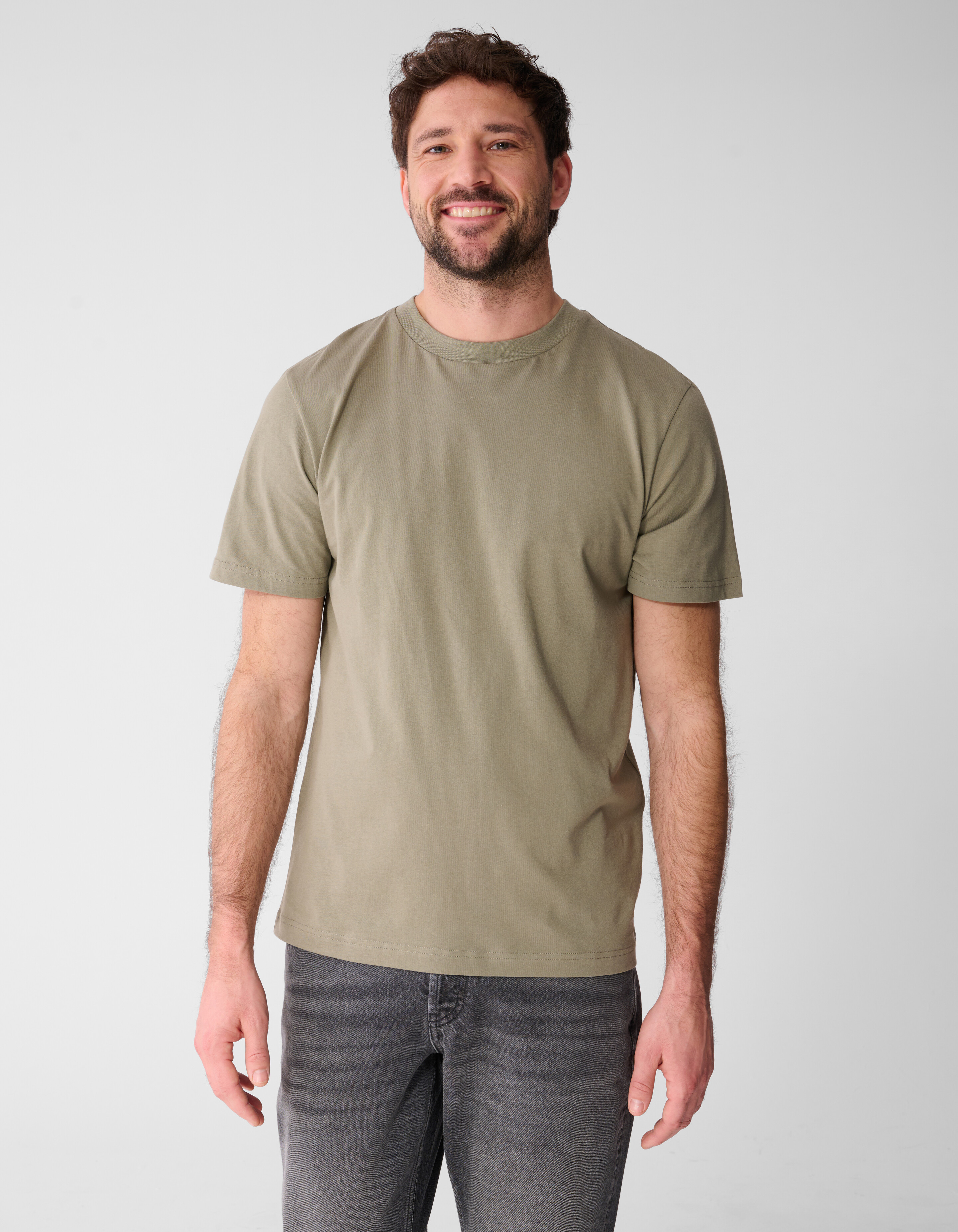 Logo-T-Shirt Khaki SHOEBY MEN