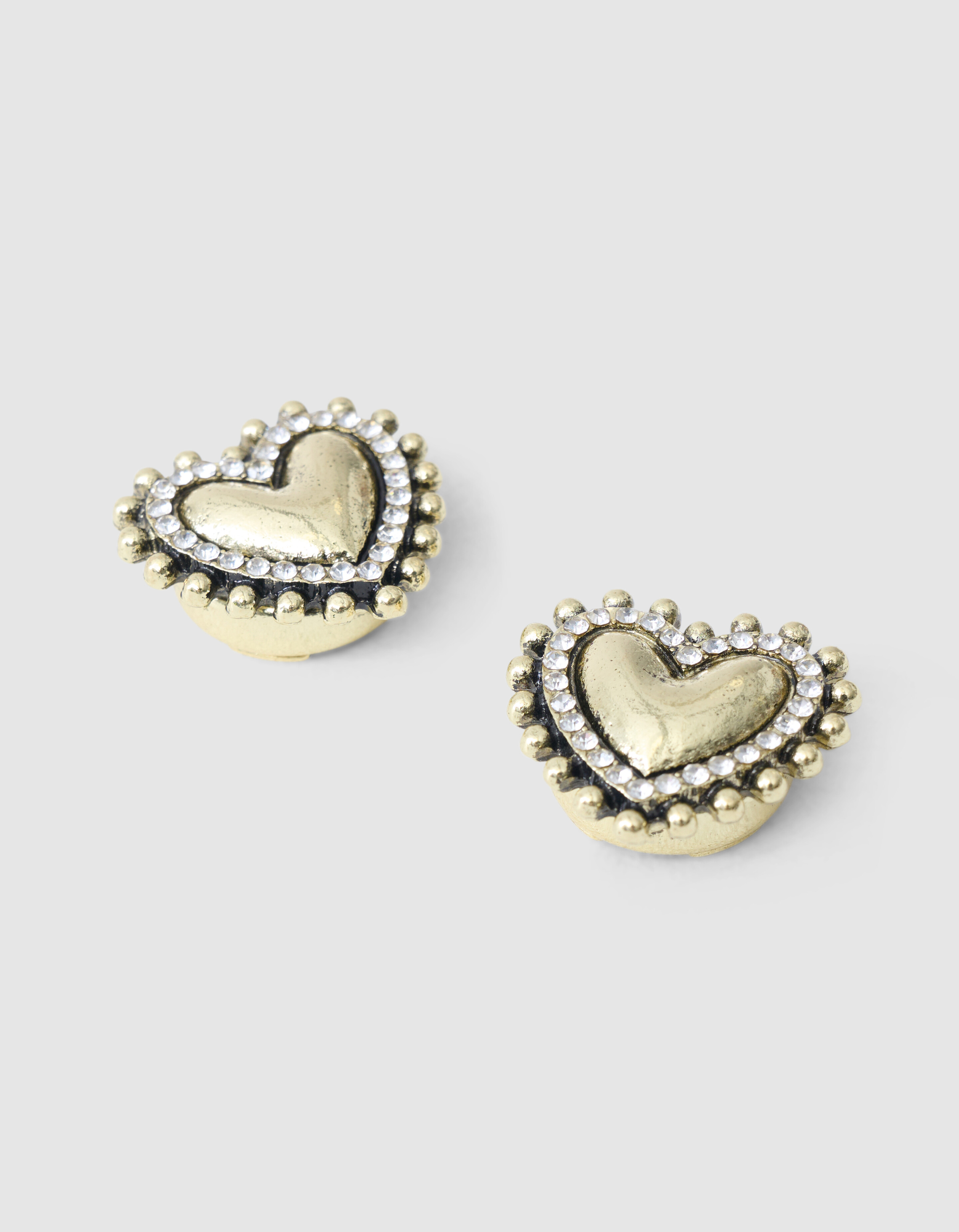 Herz Button Clip Gold SHOEBY ACCESSOIRES