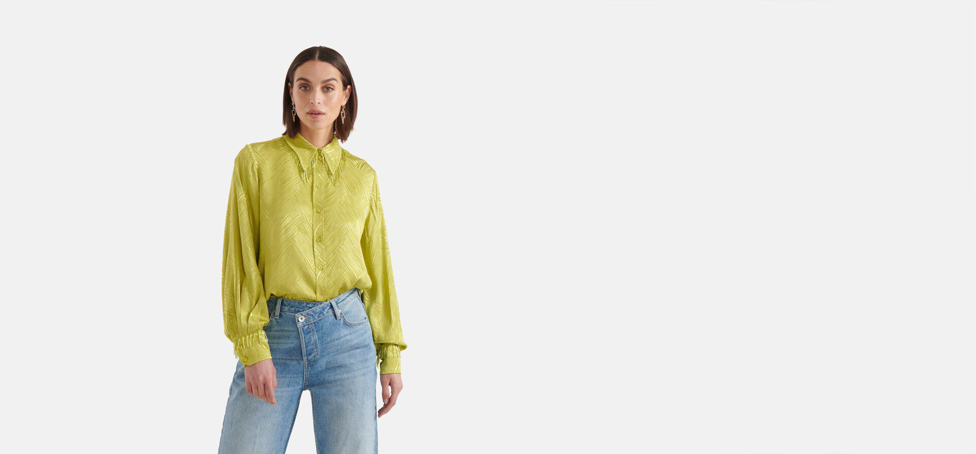 Bluse mit Fransen Grün SHOEBY WOMEN