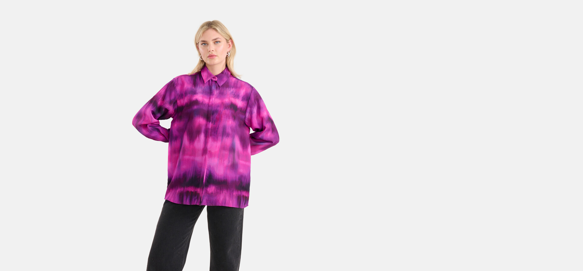 Blurry Stripe Bluse Rosa SHOEBY WOMEN