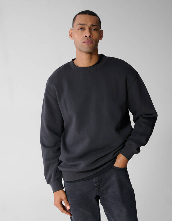 Crewneck Pullover Dunkelgrau SHOEBY MEN