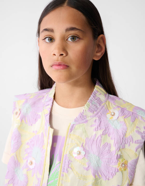 Verzierte Bomberweste Hellviolett SHOEBY GIRLS