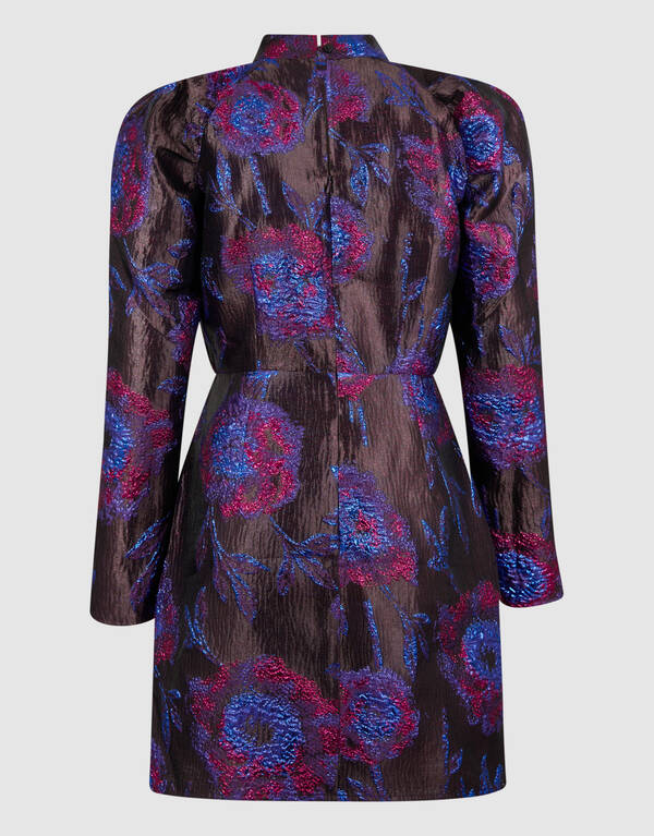 Jacquard-Minikleid Lila/Schwarz SHOEBY WOMEN