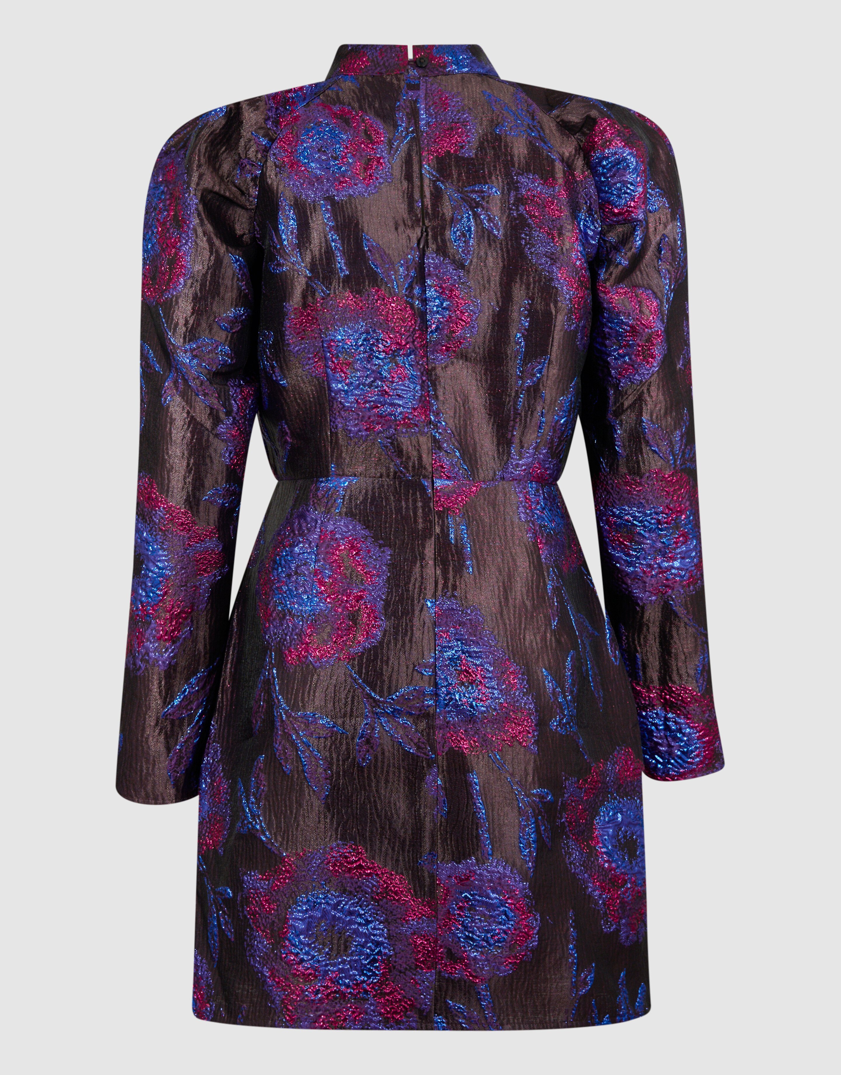 Jacquard-Minikleid Lila/Schwarz SHOEBY WOMEN