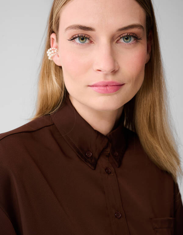 Bluse in Übergröße Dunkelbraun SHOEBY WOMEN