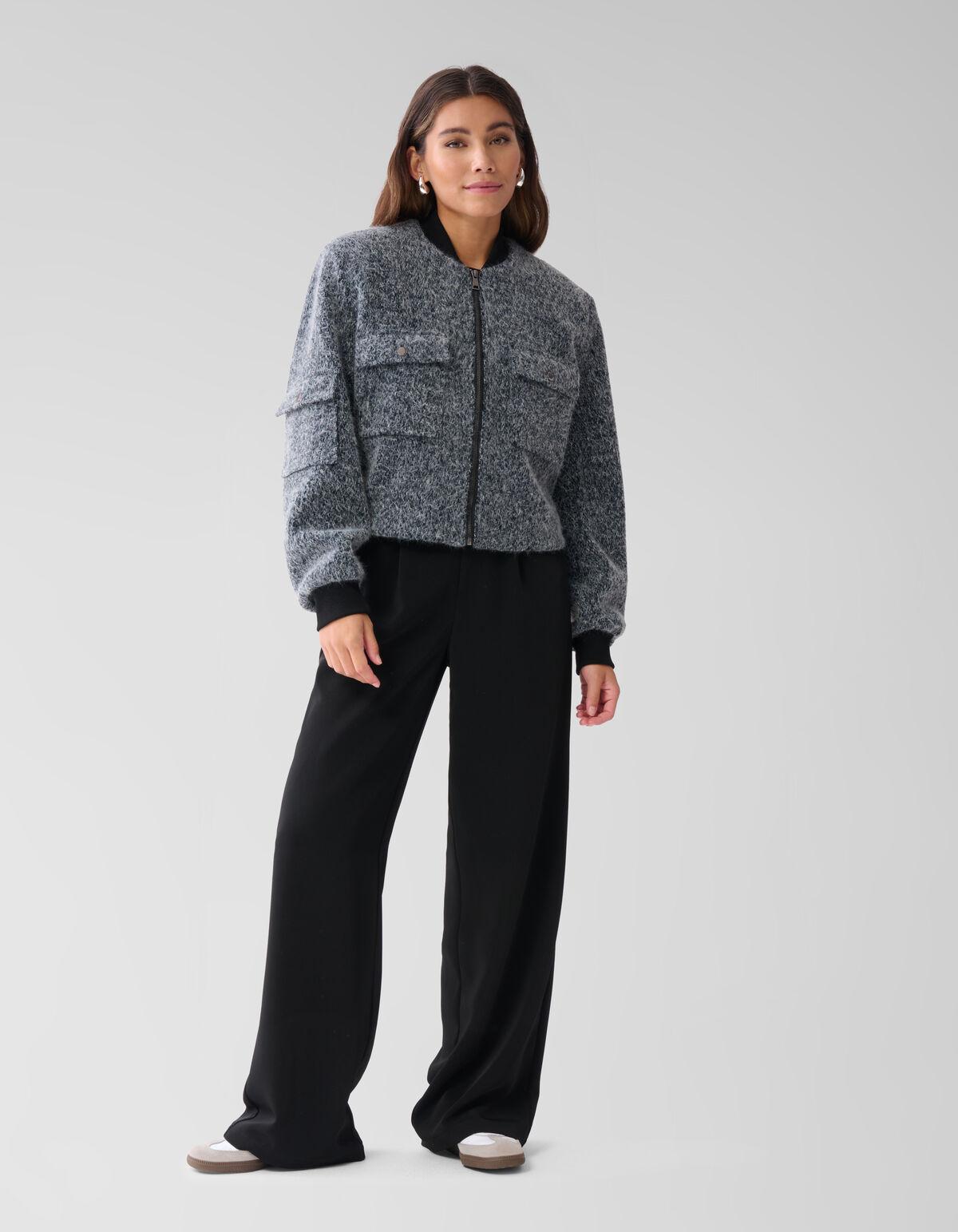 Tweed-Jacke Grau SHOEBY WOMEN