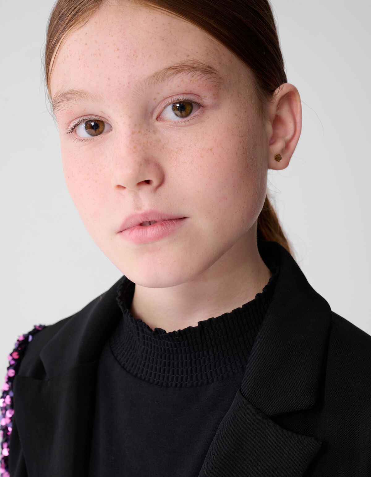 Blazer im Pailletten-Mix Schwarz/Pink SHOEBY GIRLS