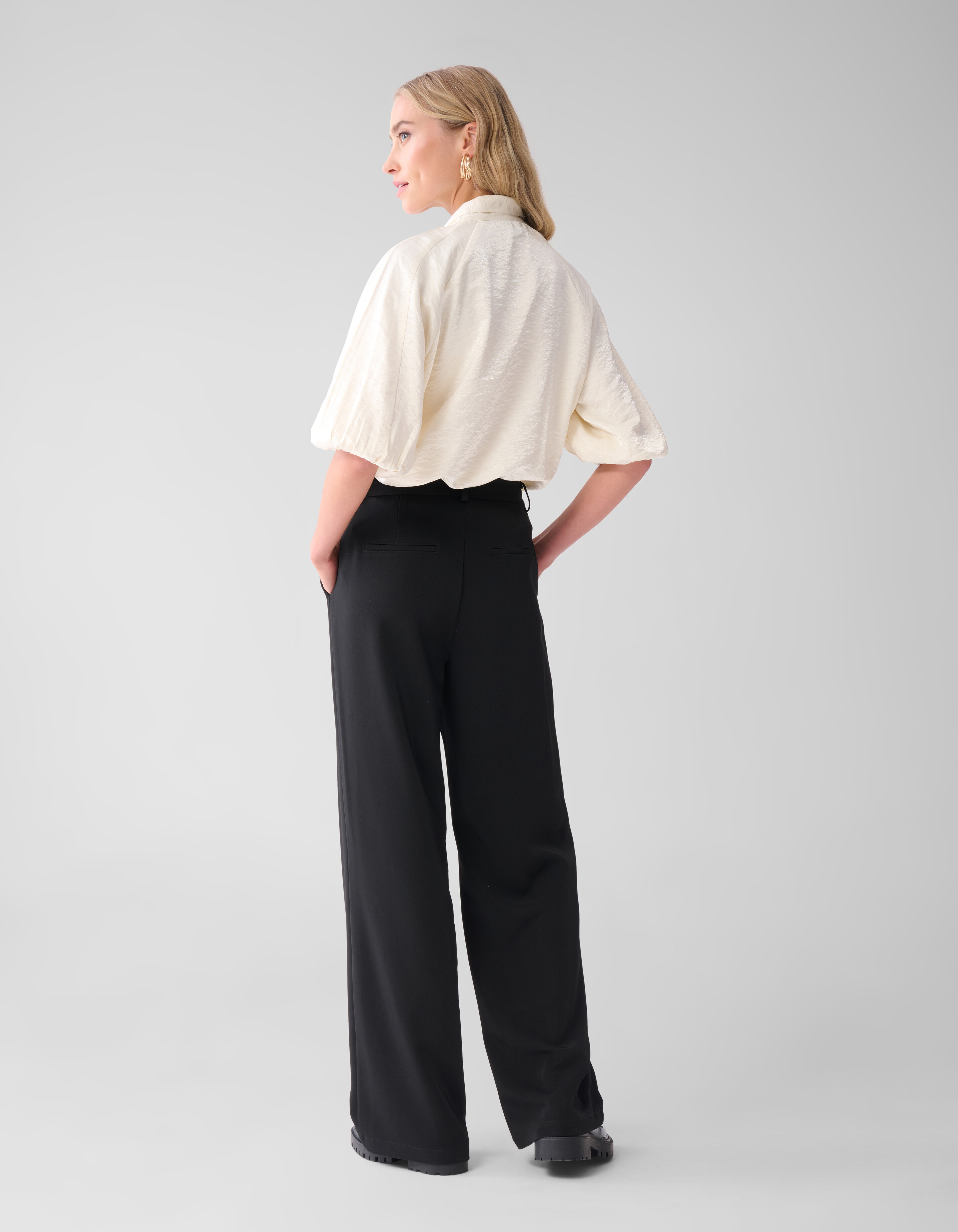 Glänzende Bluse Off White SHOEBY WOMEN