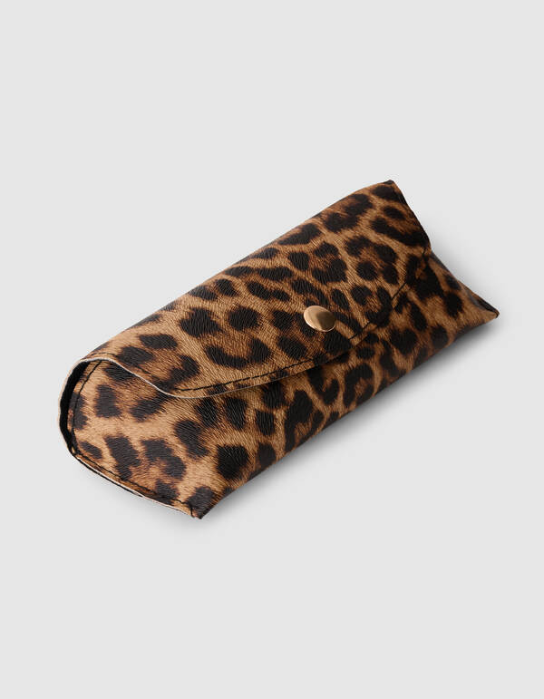 Leopard Sonnenbrillen-Etui Braun SHOEBY ACCESSOIRES