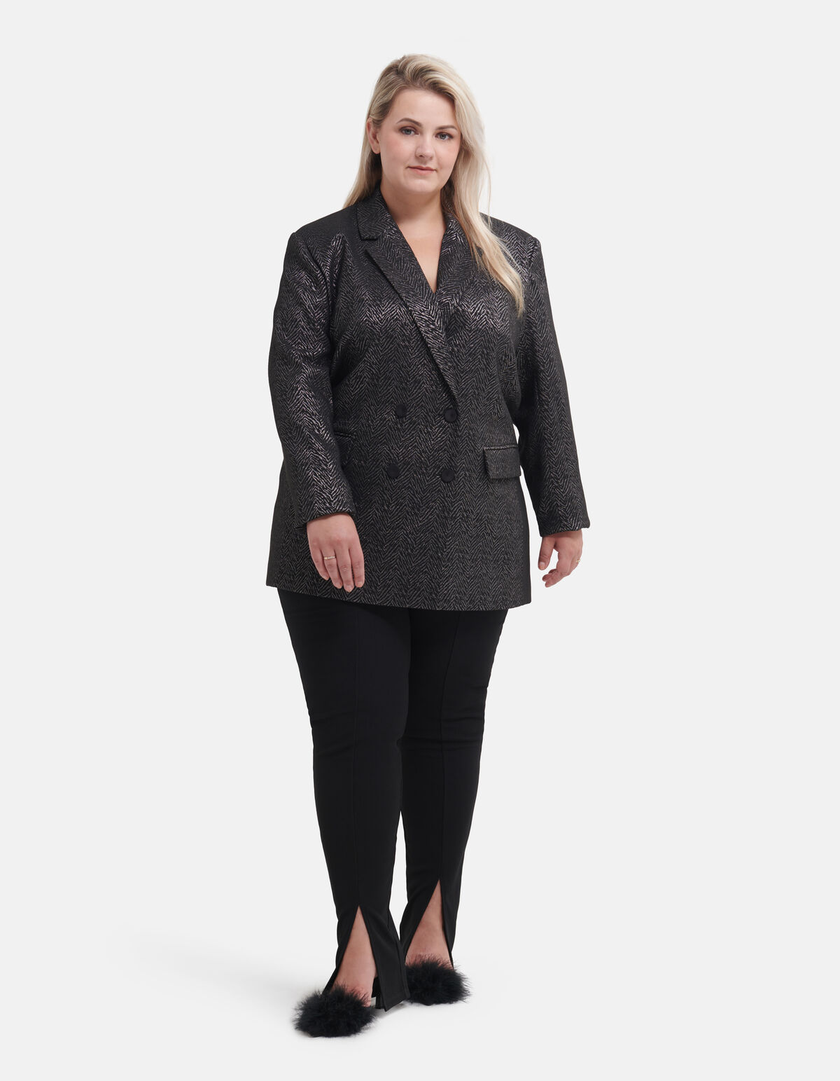 Blazer mit Zebradruck Schwarz SHOEBY WOMEN