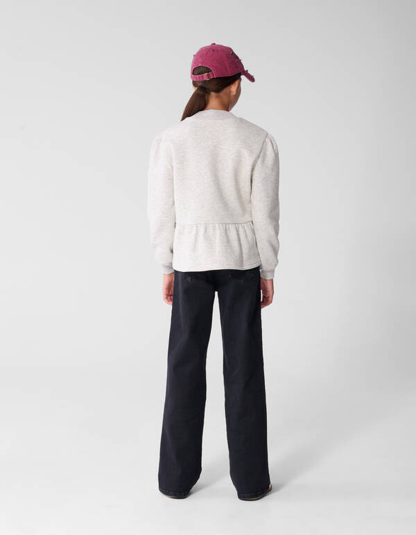 Shiny Wide Leg Fit Jeans in Schwarz SHOEBY GIRLS
