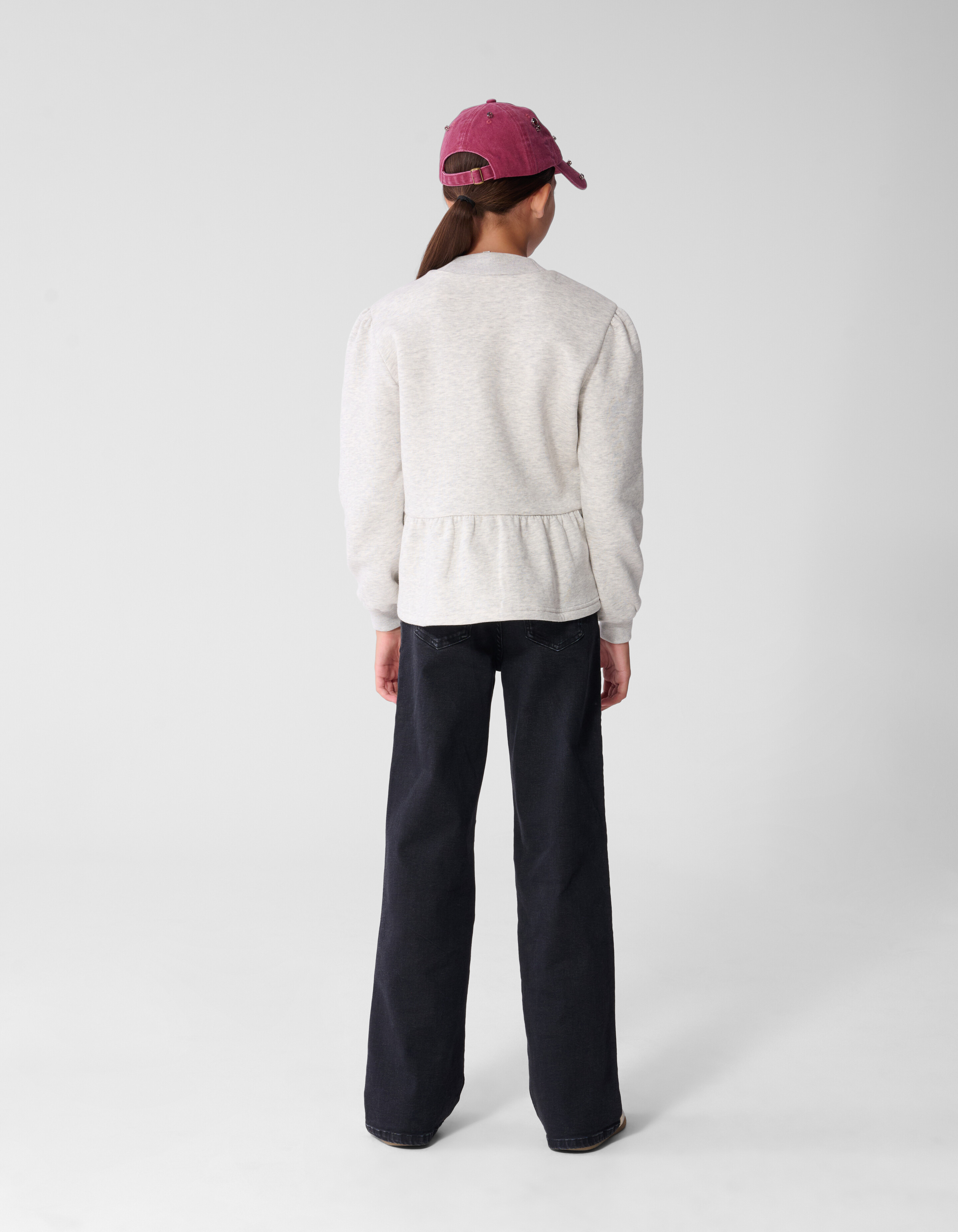 Shiny Wide Leg Fit Jeans in Schwarz SHOEBY GIRLS