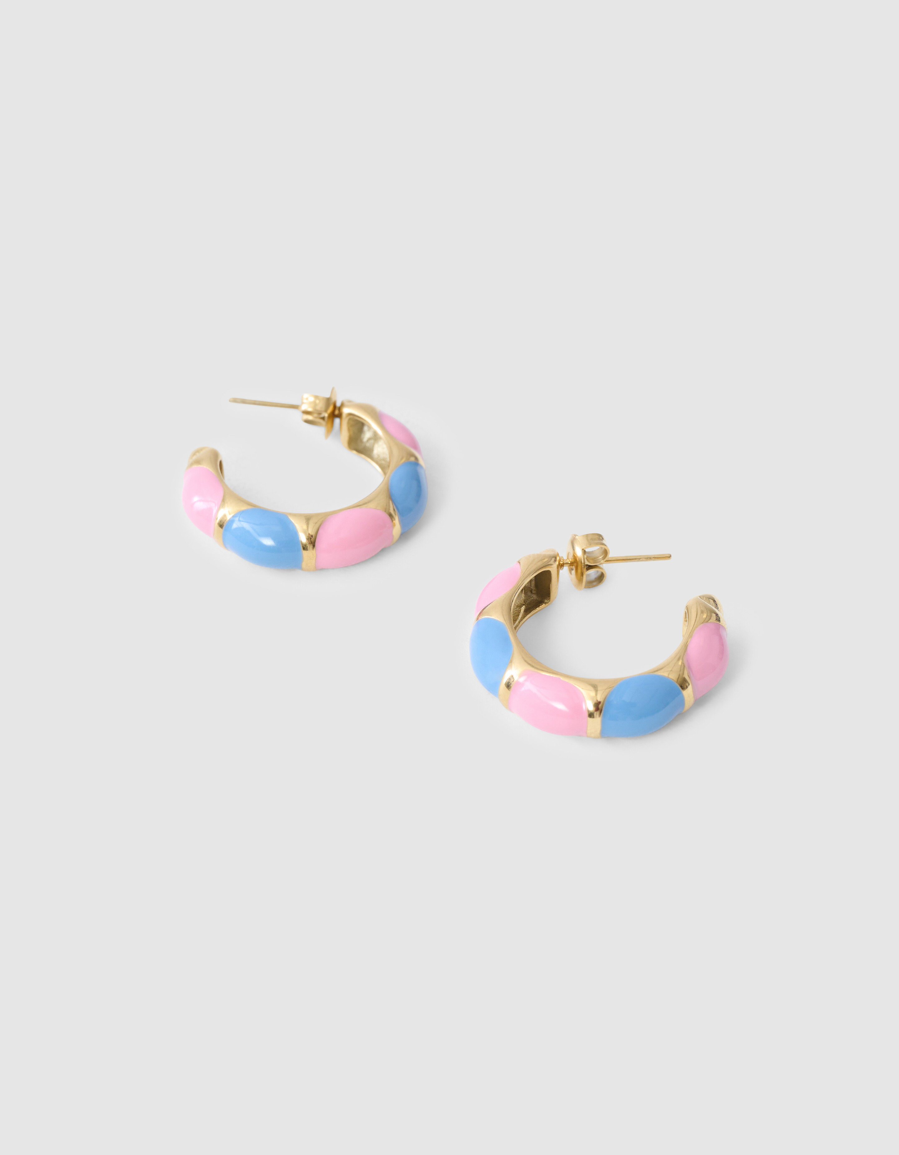 Gepunktete Ohrringe Gold SHOEBY ACCESSOIRES