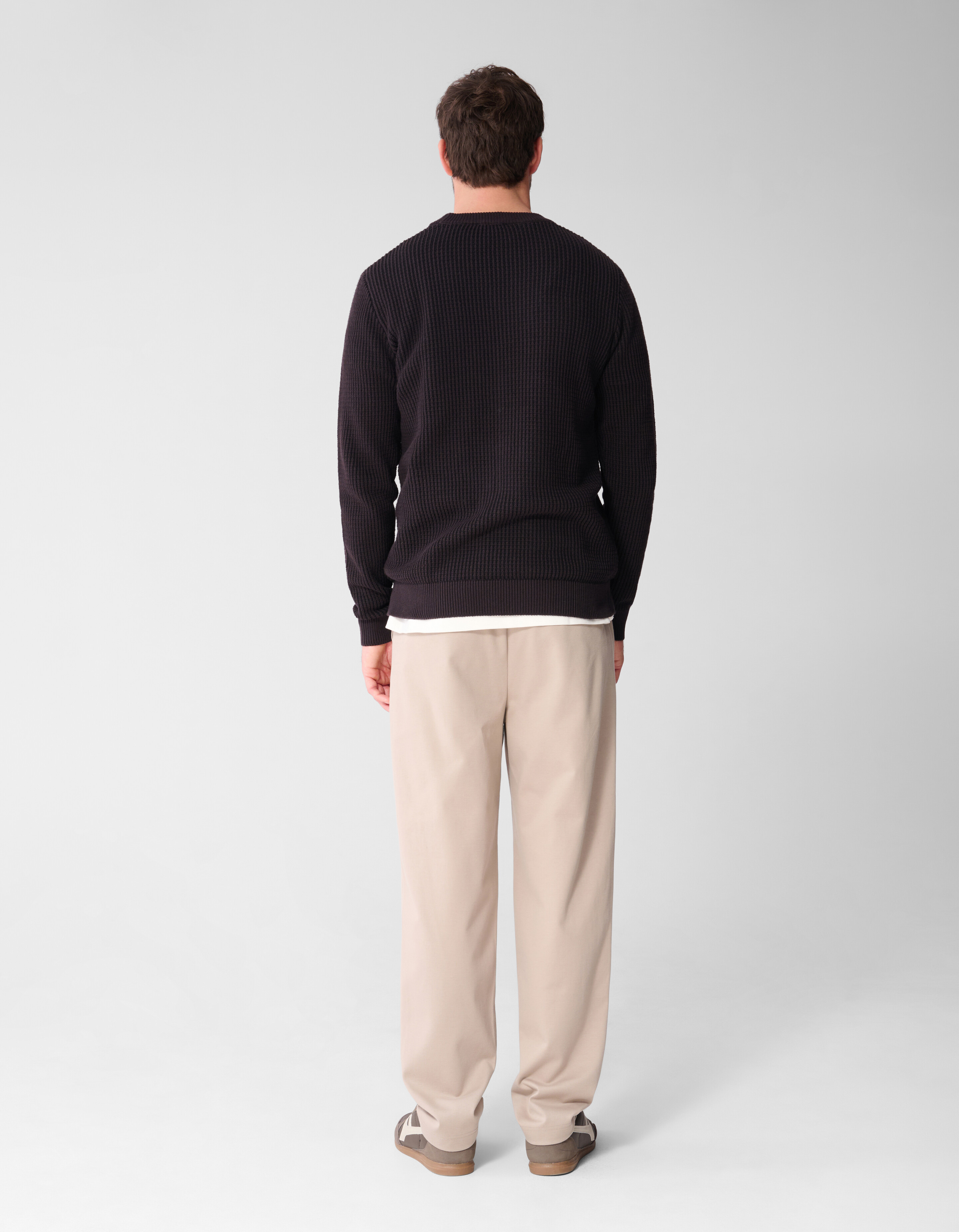 Zopfstrickpullover Dunkelbraun SHOEBY MEN