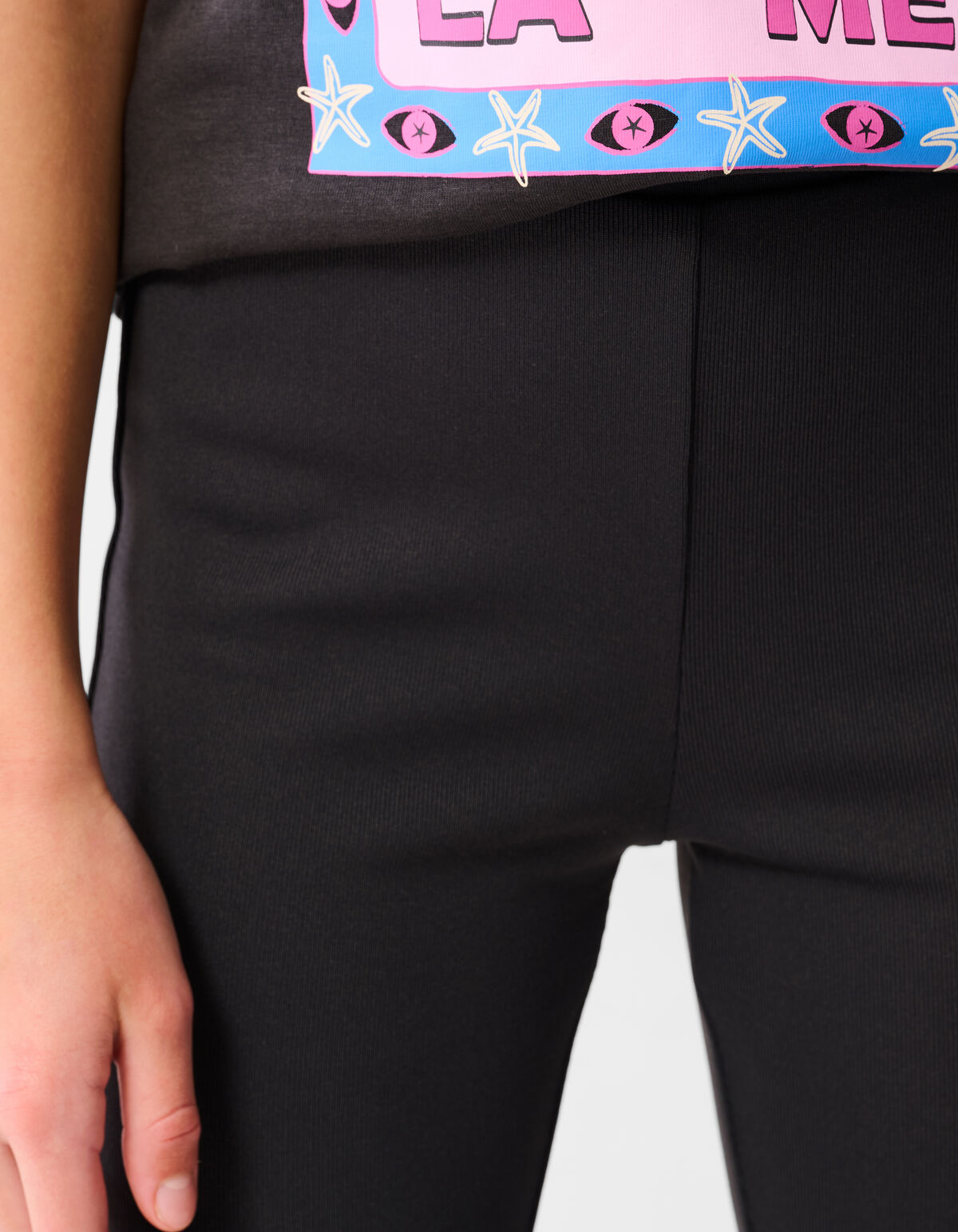Ripp-Leggings mit ausgestelltem Bein Dunkelgrau SHOEBY GIRLS