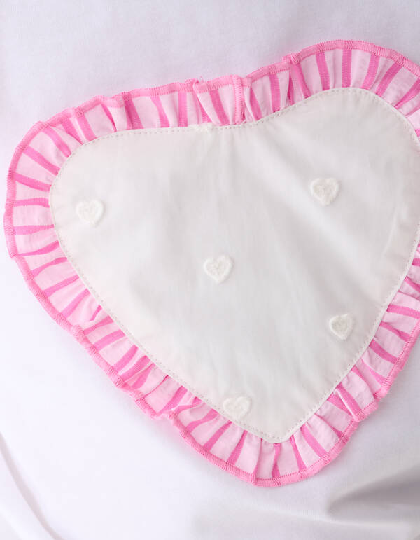 Ruffle Heart T-Shirt Wei&szlig; SHOEBY GIRLS
