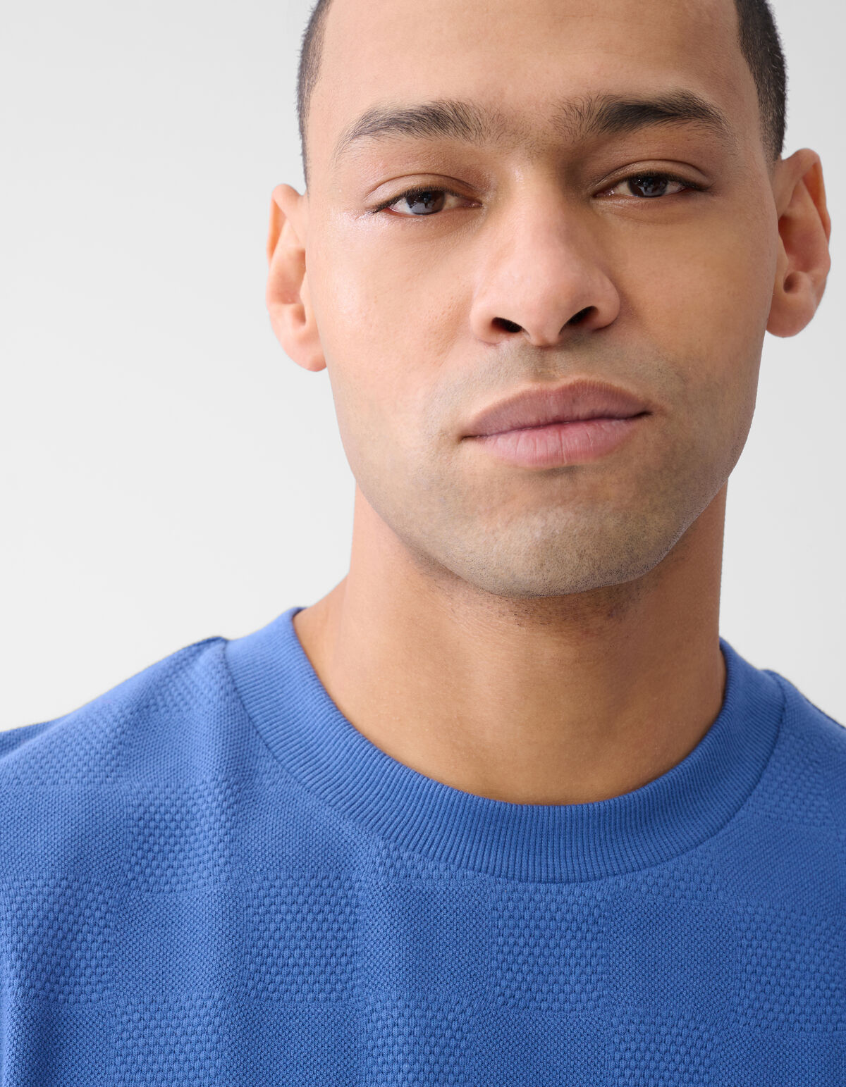 Patchwork T-shirt Blauw SHOEBY MEN