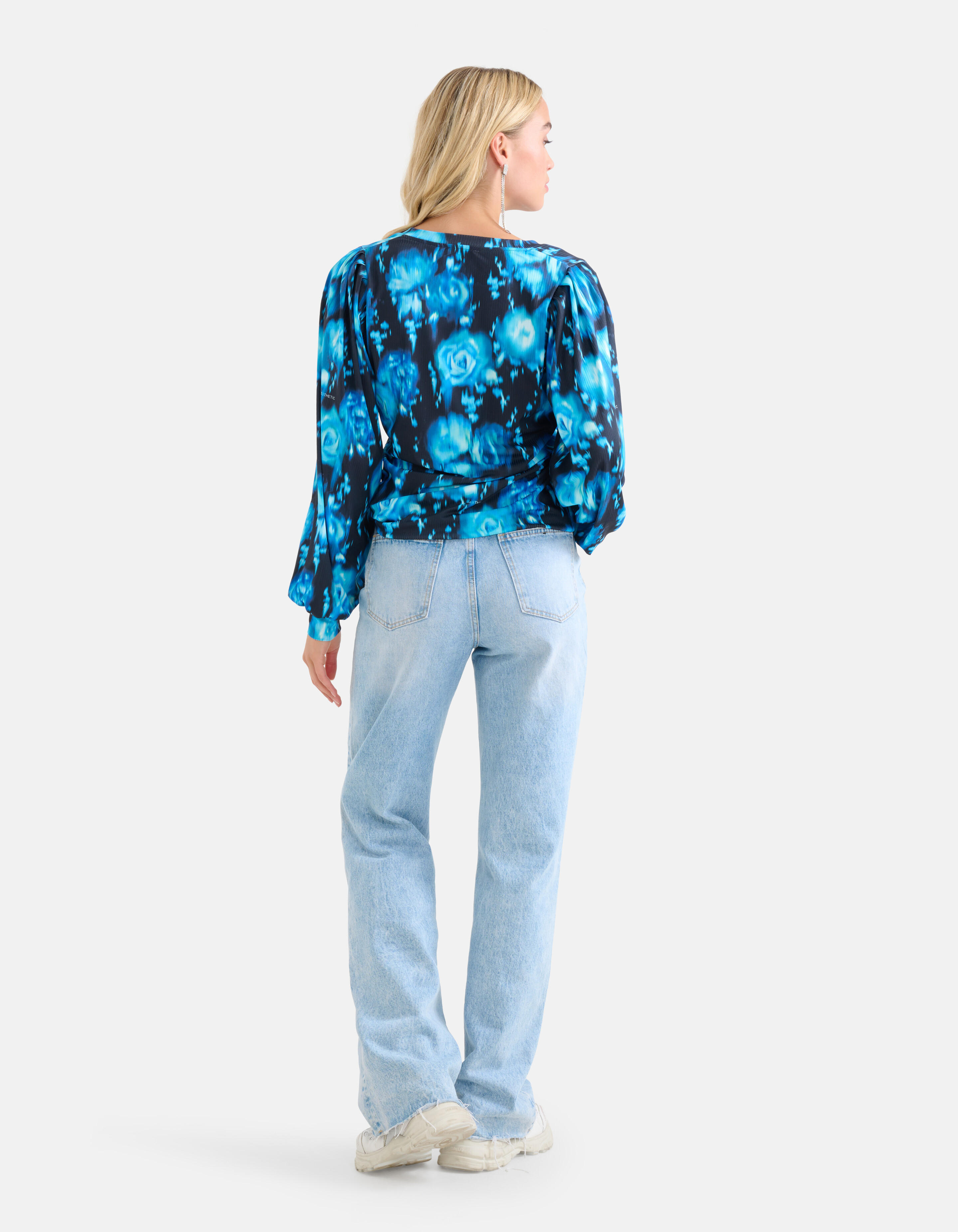 Rippstrick-Langarmshirt Blau SHOEBY WOMEN