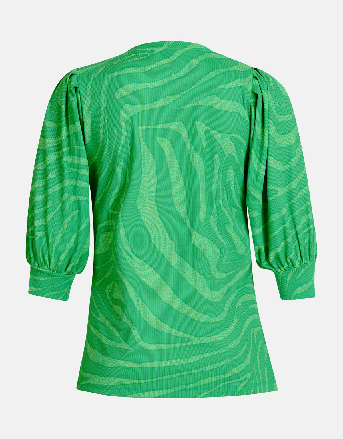 Zebra-Print Rippen-Top Grün SHOEBY WOMEN
