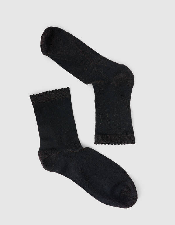 Glitzer-Socken Braun SHOEBY ACCESSOIRES