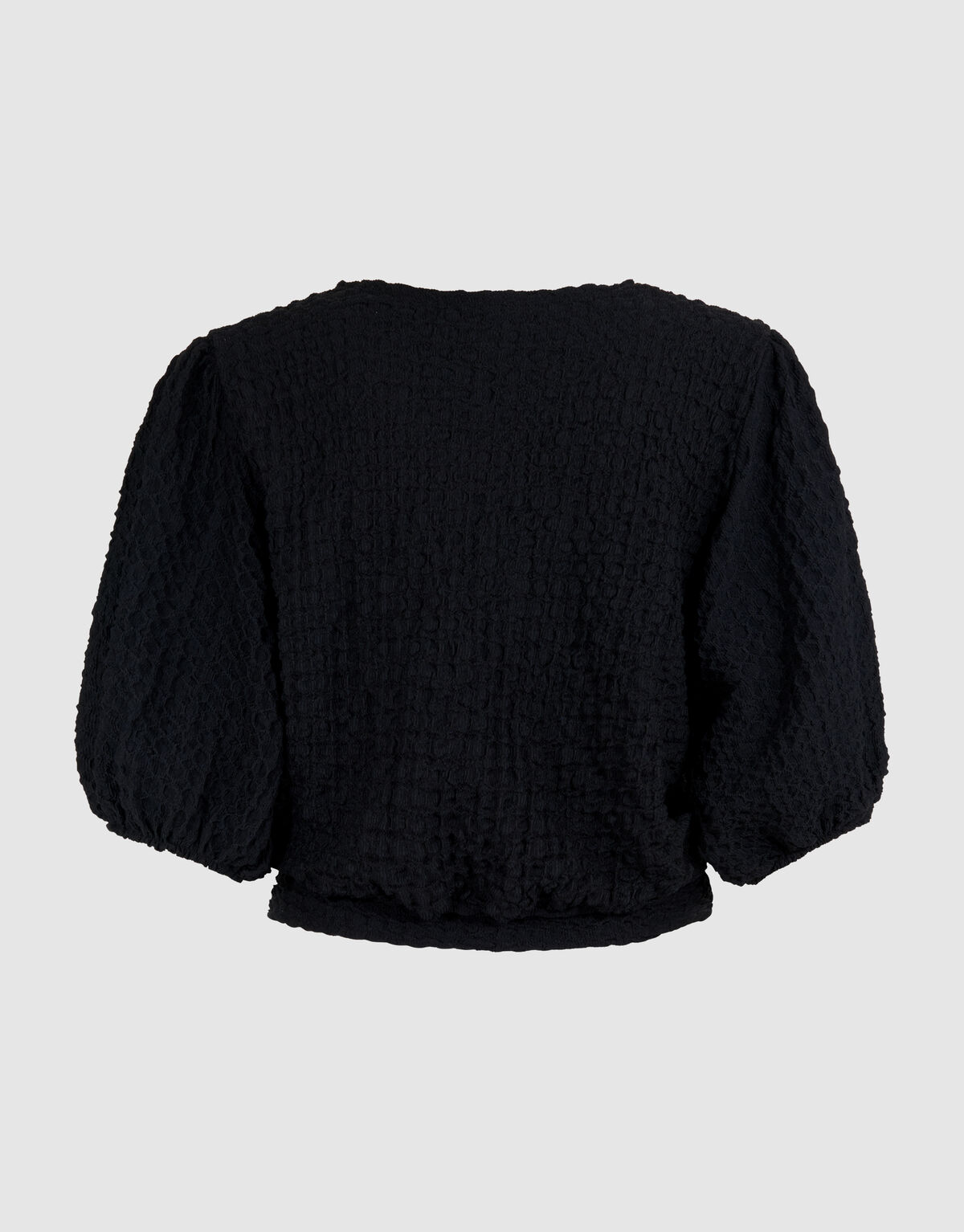 Tailliertes Crinkle Top Schwarz SHOEBY WOMEN