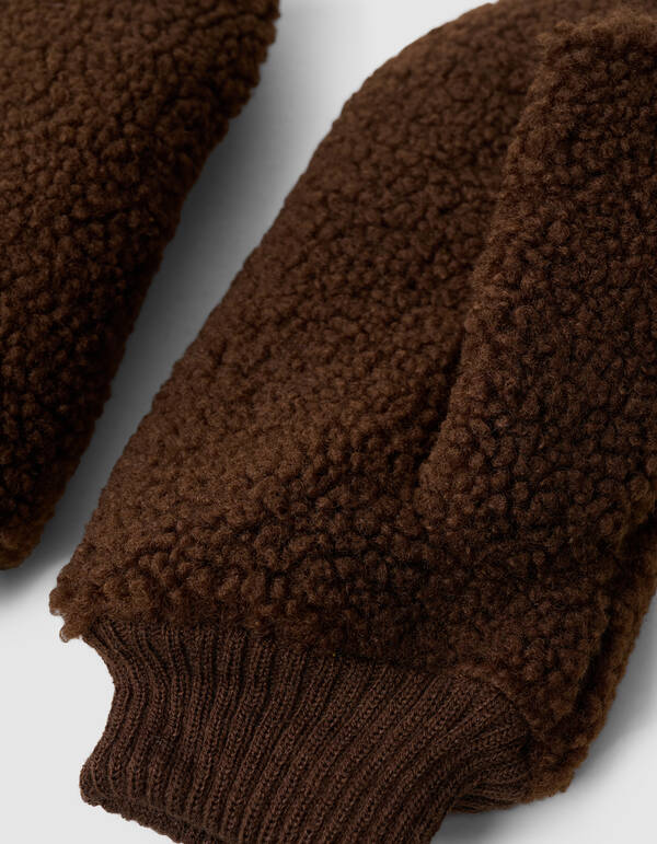 Teddy-F&auml;ustlinge, dunkelbraun SHOEBY ACCESSOIRES