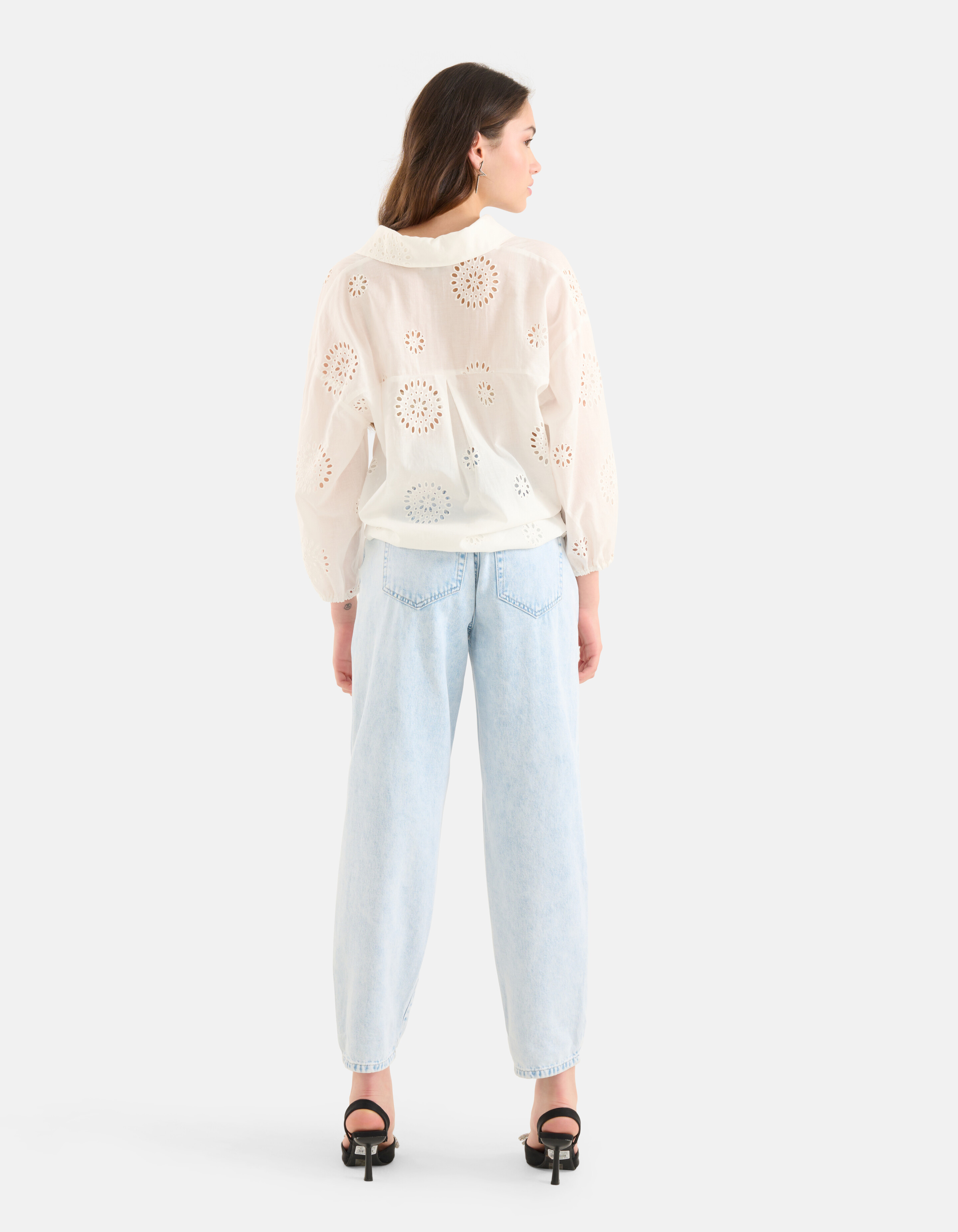 Broderie-Bluse Weiß SHOEBY WOMEN
