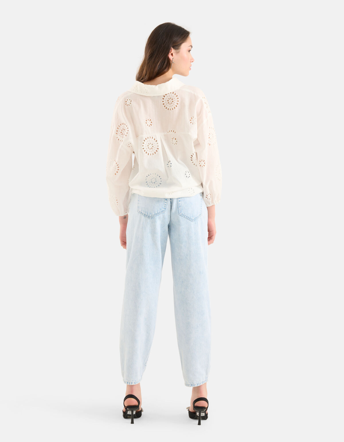 Broderie-Bluse Weiß SHOEBY WOMEN